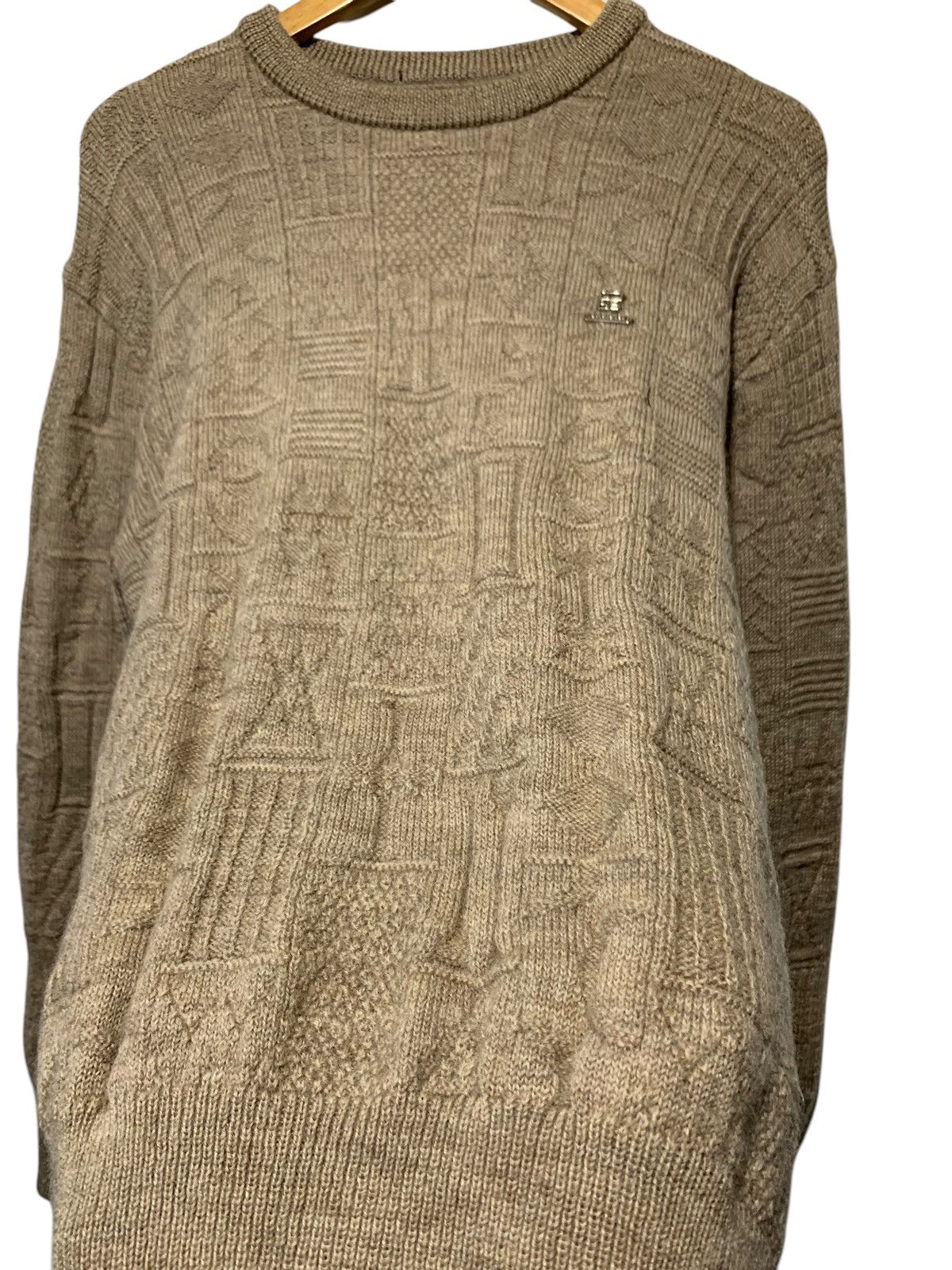Balenciaga Balenciaga cable knit pattern mocha sweater Size US M / EU 48-50 / 2 - 2 Thumbnail