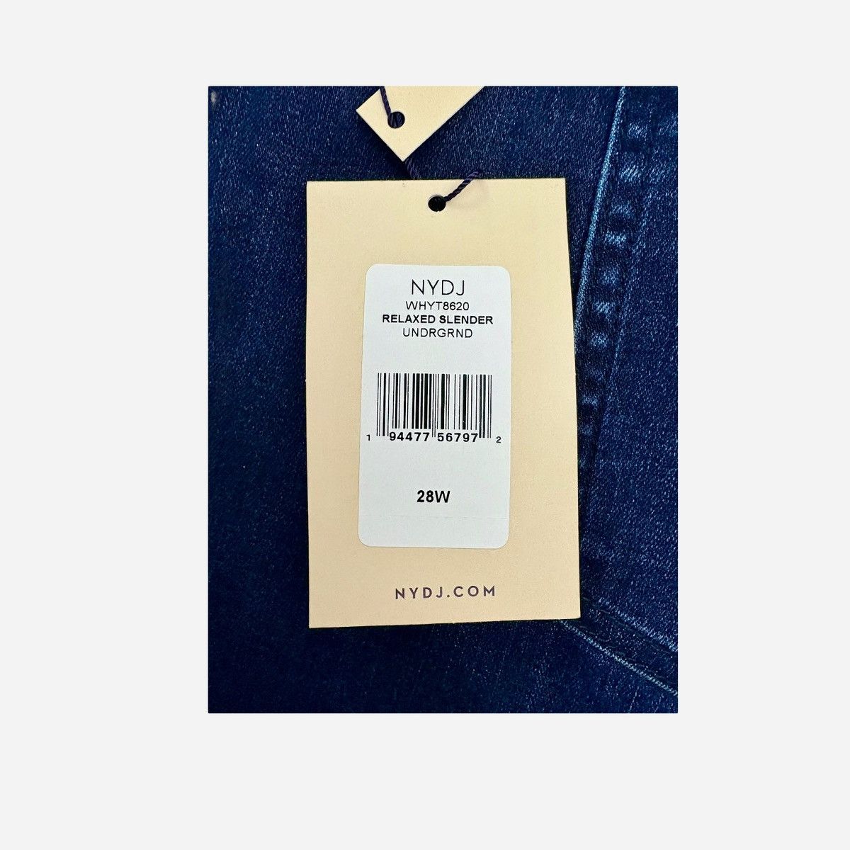 NYDJ NYDJ Women’s Plus Size Emma Dark Blue Jeans Sz 28W Size 36" / US 14 / IT 50 - 13 Thumbnail