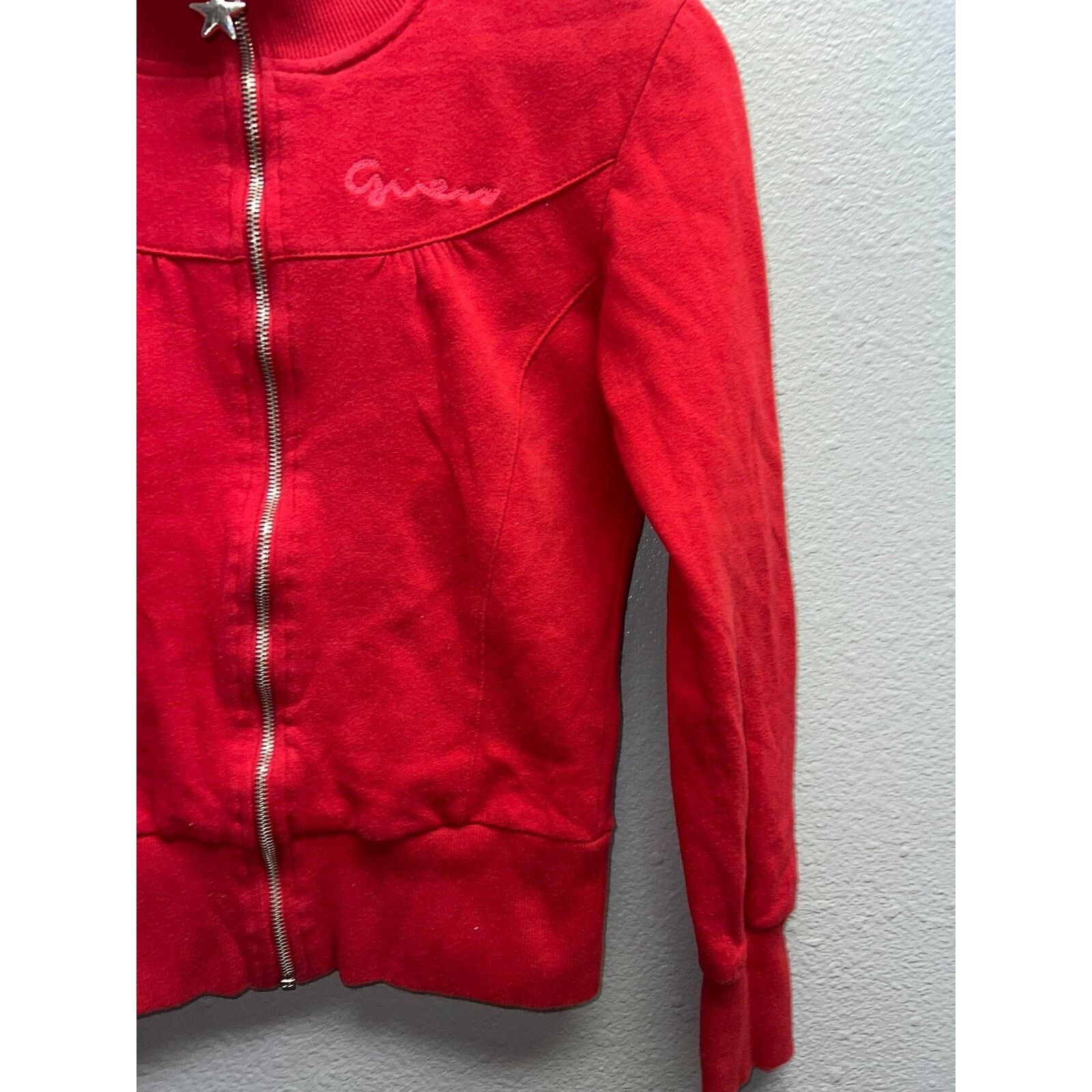 Guess Vintage Womens Guess Sweatshirt Full Zip Jacket Medium 90s Size M / US 6-8 / IT 42-44 - 5 Thumbnail