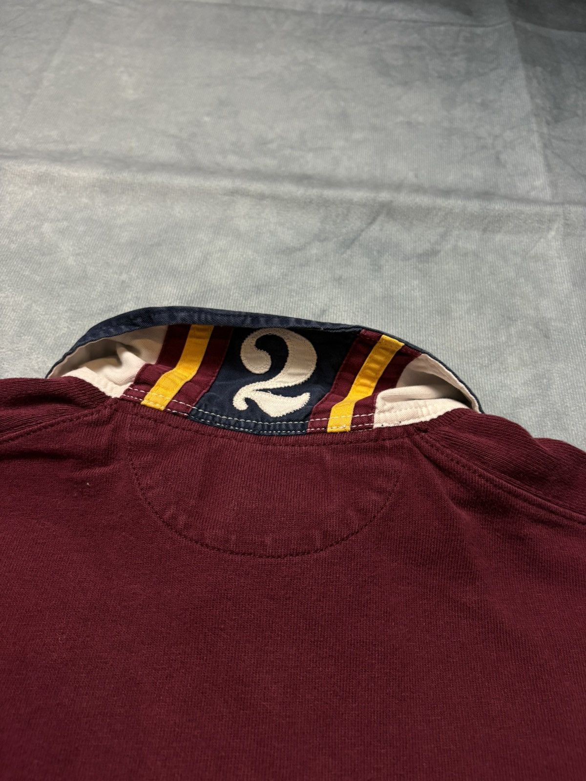 Polo Ralph Lauren × Vintage Ralph Lauren Big Pony Rugby Shirt Maroon / Yellow – Size L Size US L / EU 52-54 / 3 - 5 Thumbnail