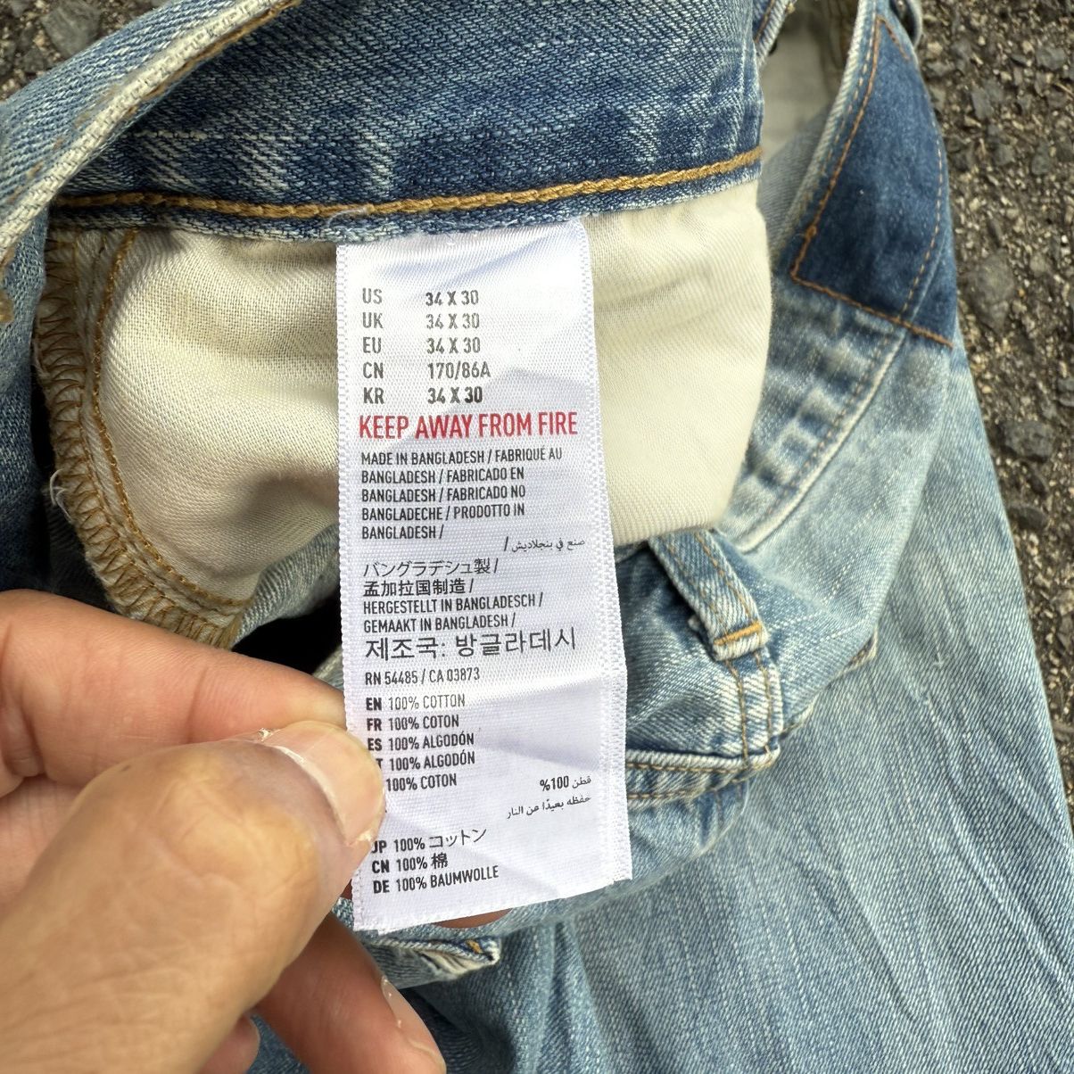 Japanese Brand VINTAGE A EAGLE SKINNY FADED RIPPEP JEAN DENIM PANTS Size US 36 / EU 52 - 15 Thumbnail