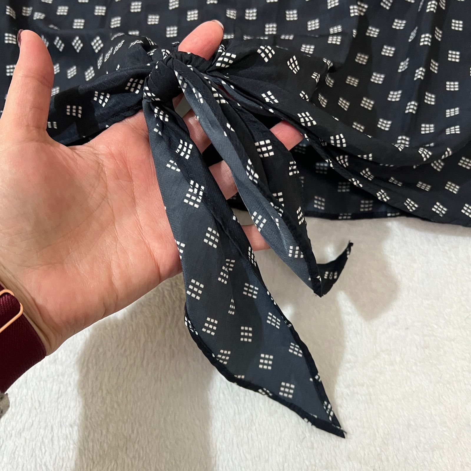 Other Billy Button Back Tie Front Top - Stitch Fix Dot Blouse Size S / US 4 / IT 40 - 8 Thumbnail