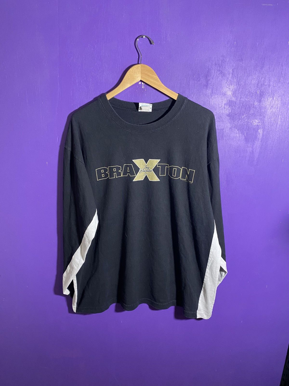 Band Tees × Vintage Vintage 1997 Toni Braxton two tone long-sleeve Size US XL / EU 56 / 4 - 1 Thumbnail