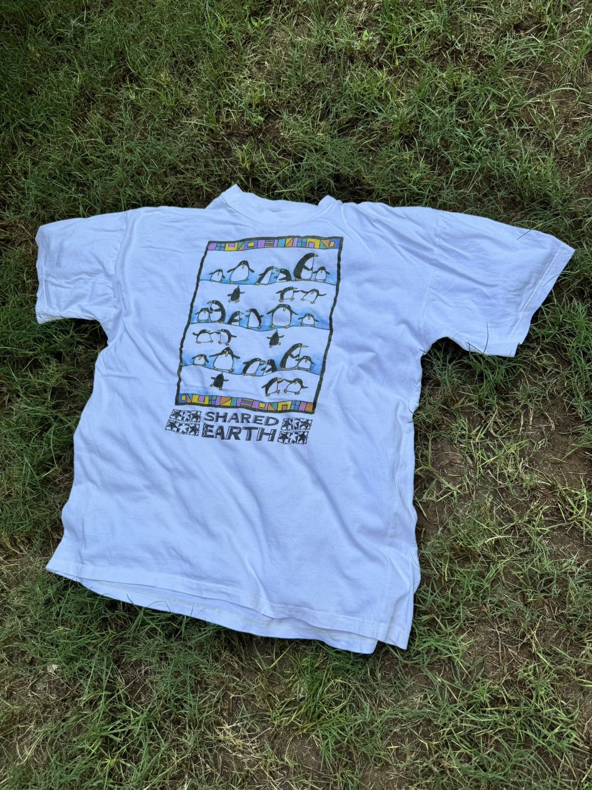 Fruit Of The Loom Vintage 1990s Shared Earth Puffin Bird Wildlife Size US XL / EU 56 / 4 - 2 Thumbnail