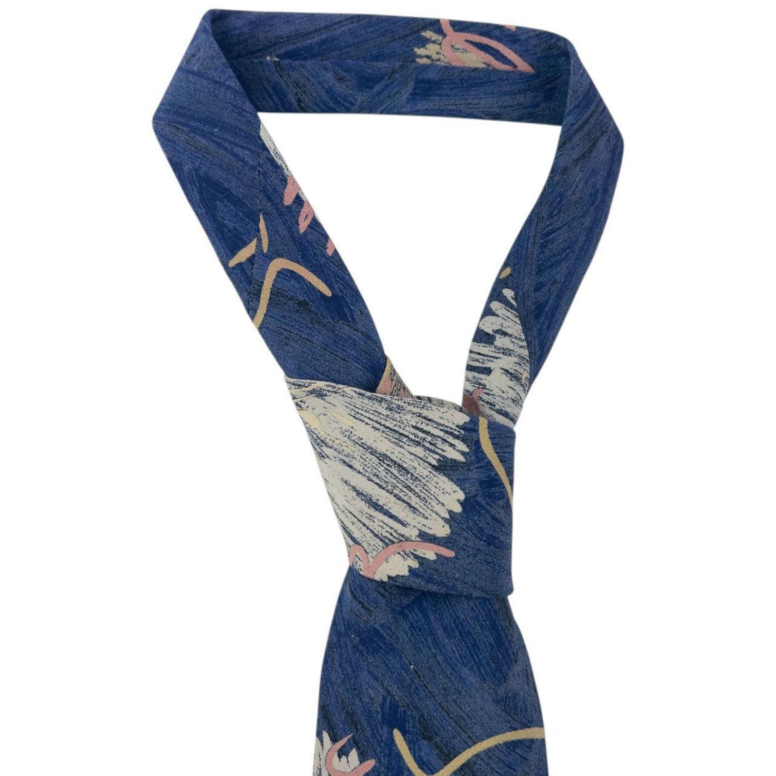 Vintage Issey Miyake Scribble Print Silk Tie
