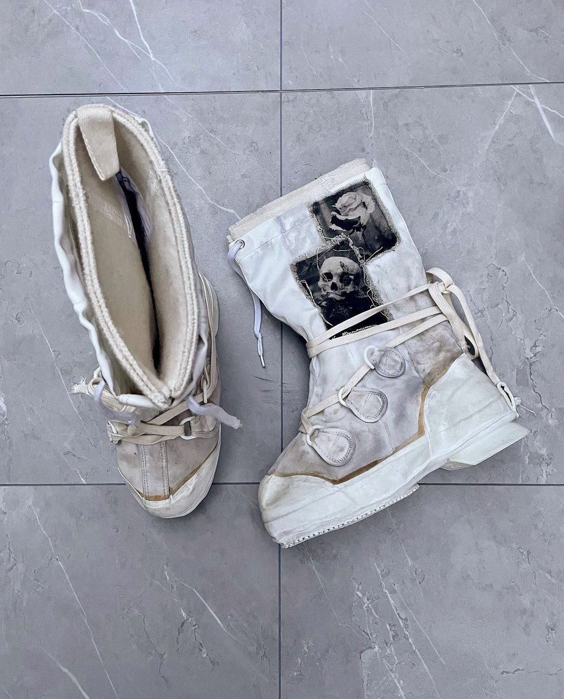 Vintage ⌖ 1990s Off-White Rebirth Combat Boots ⌖ Size US 10 / EU 43 - 8 Thumbnail