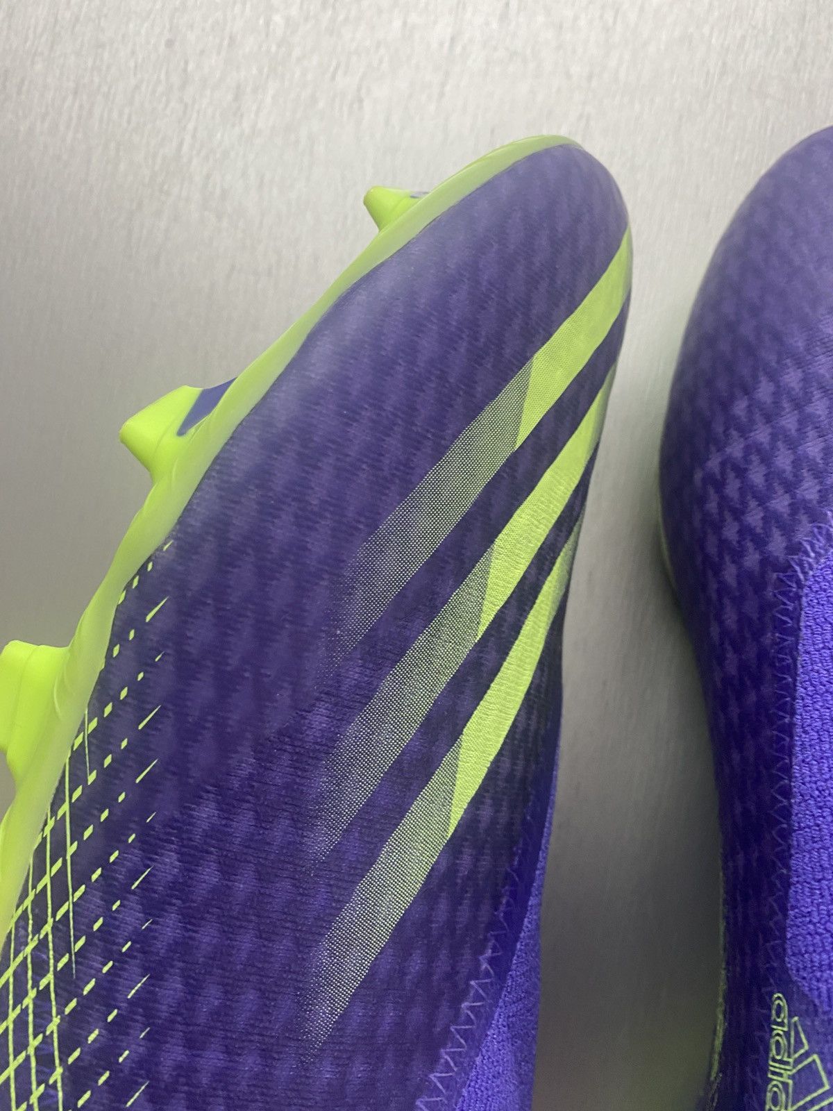 Adidas adidas X Ghosted 3 Laceless FG Purple Green Size US 12 / EU 45 - 12 Thumbnail
