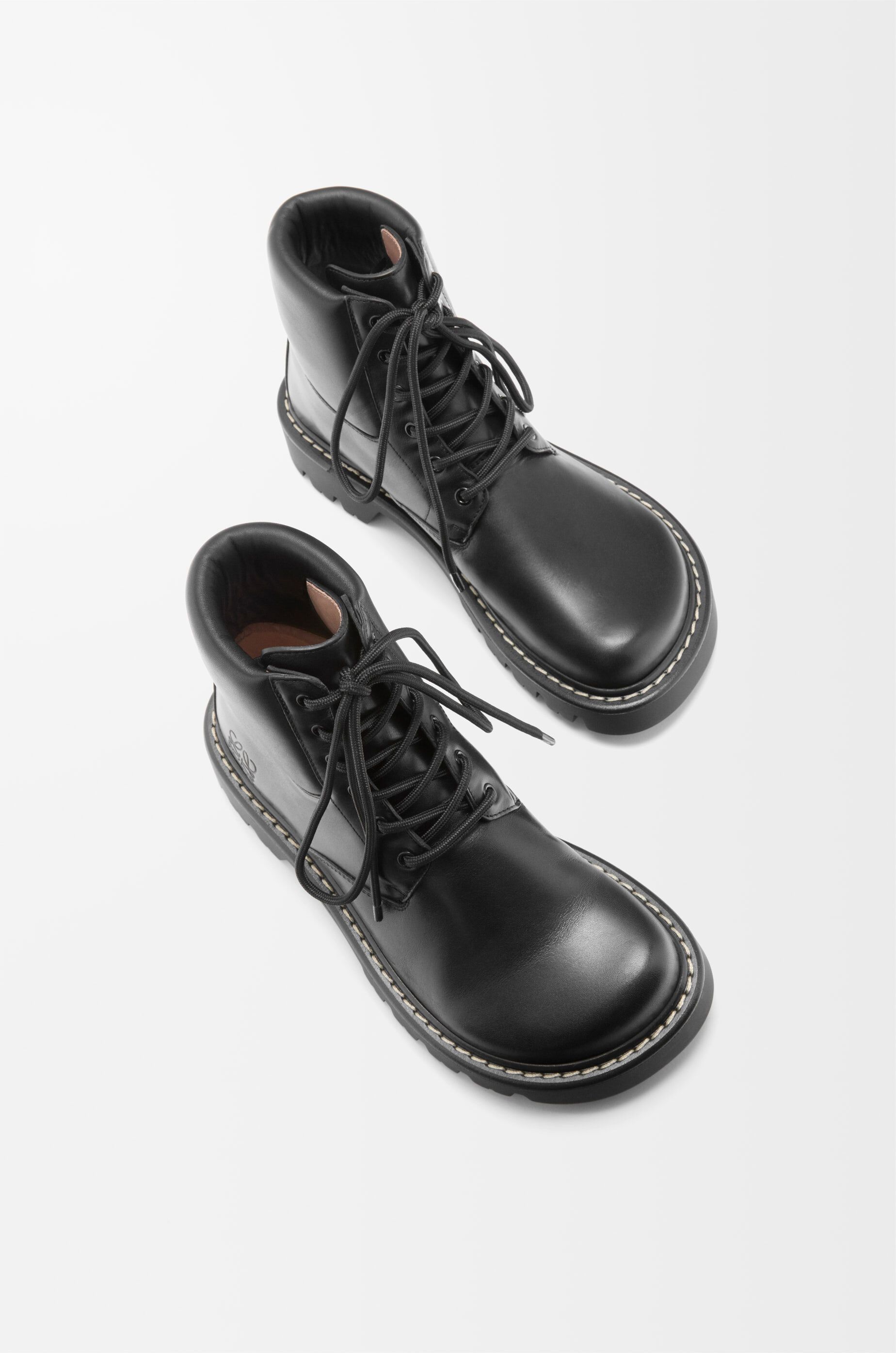 Loewe os11x0725 Sierra Leather Ankle Boots in Black Size US 12 / EU 45 - 3 Thumbnail