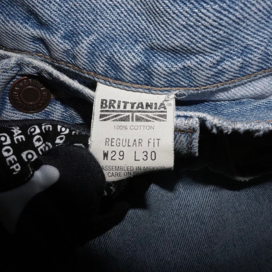 Vintage 29x30 - Vintage Y2K Britannia 2000s jeans faded denim pants Size US 29 - 3 Thumbnail