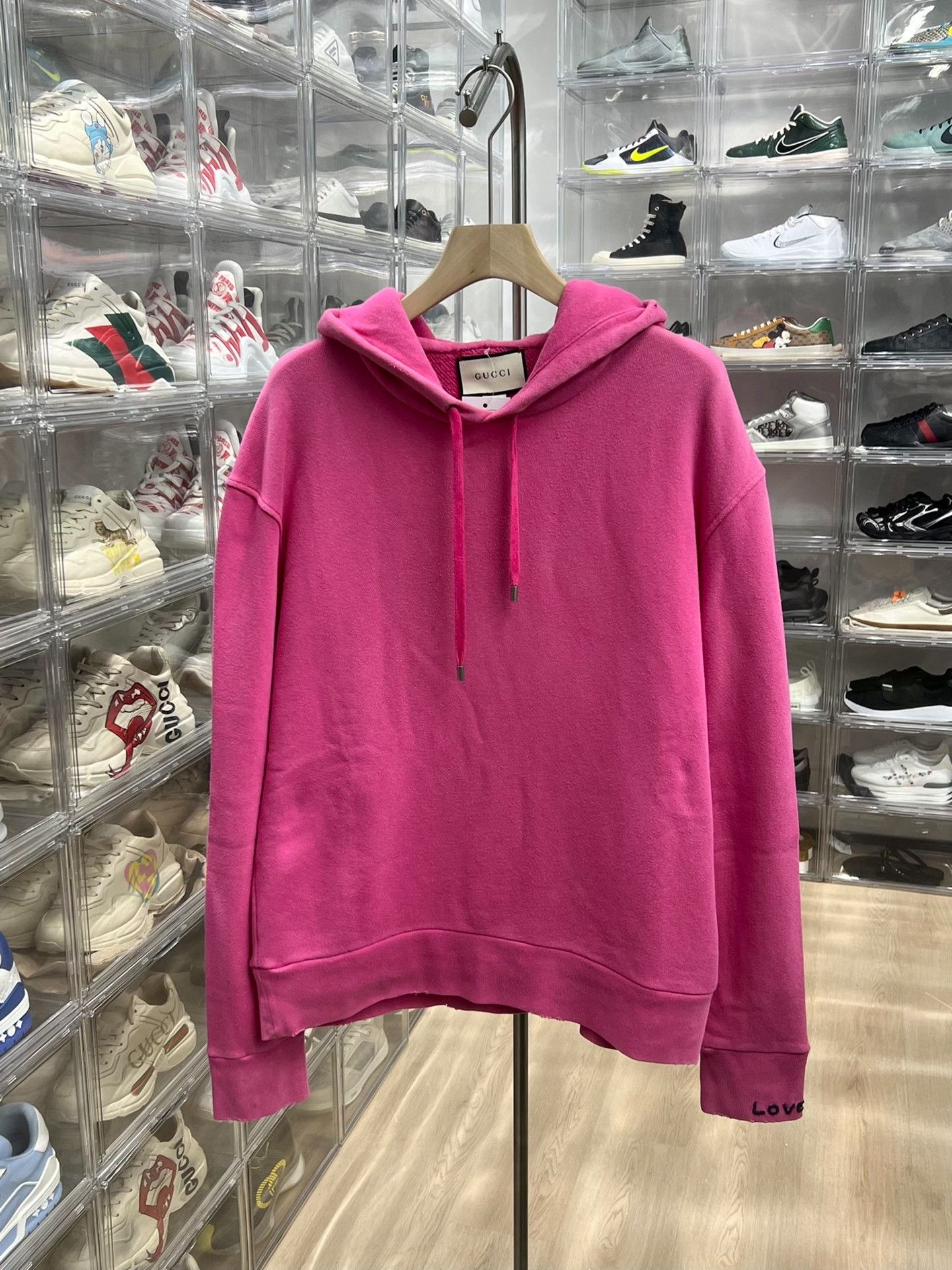 Gucci Gucci Retro Embroidered Pink Hoodie S Women Size S / US 4 / IT 40 - 1 Thumbnail