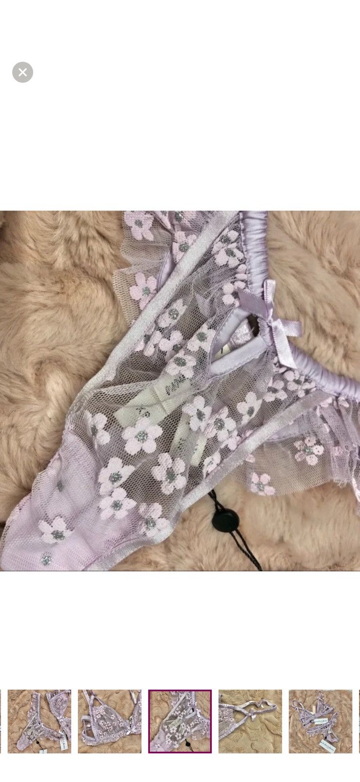 For Love & Lemons Ditsy Shimmer Set XS NWOT Size ONE SIZE - 6 Thumbnail