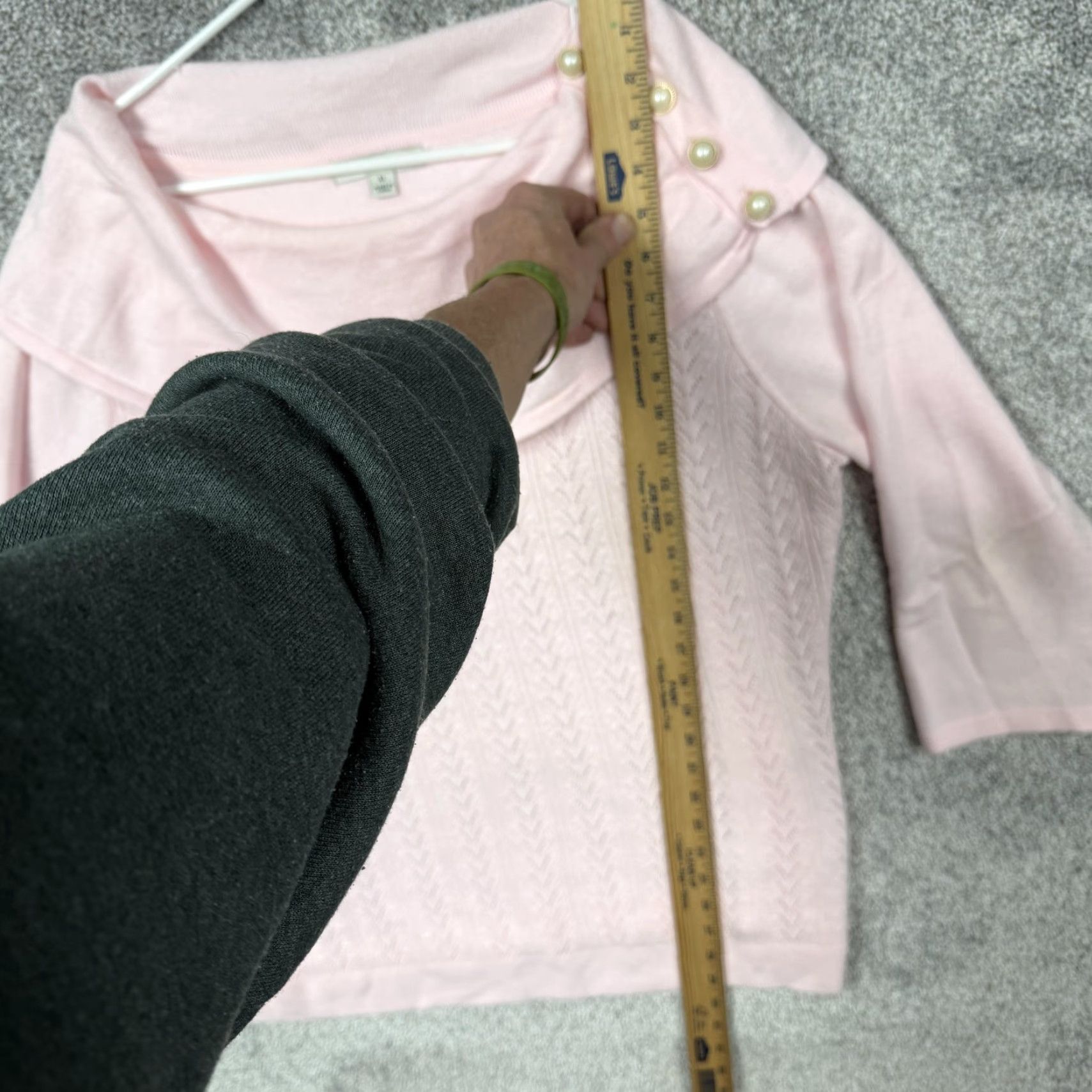 Vintage Studio Works Sweater Womens XL Pink Cowl Neck Button Preppy Lightweight Layering Size XL / US 12-14 / IT 48-50 - 2 Thumbnail