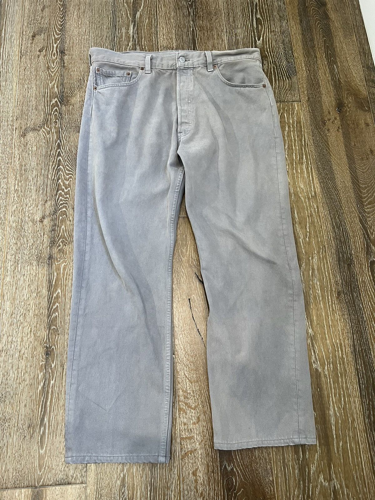 image of Levis 501 Made In Usa Jeans in Grey, Men's (Size 35)