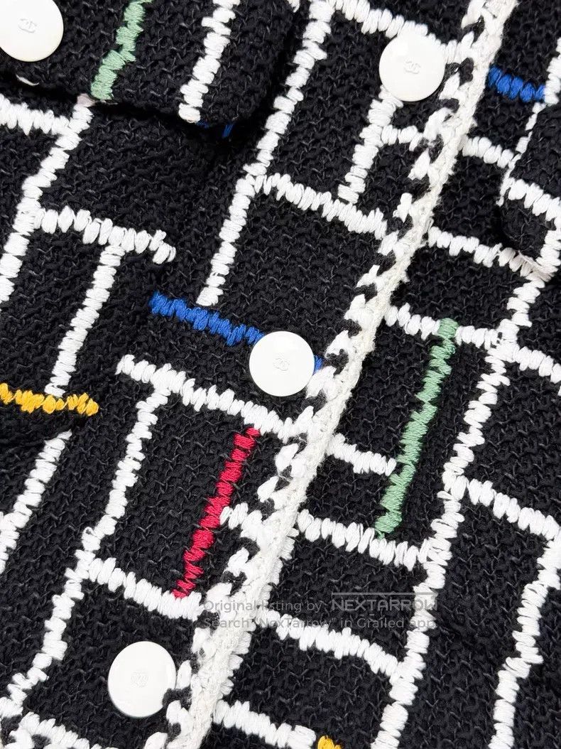 Chanel Chanel Colorful maze pattern striped tweed woven long-slee Size S / US 4 / IT 40 - 4 Thumbnail