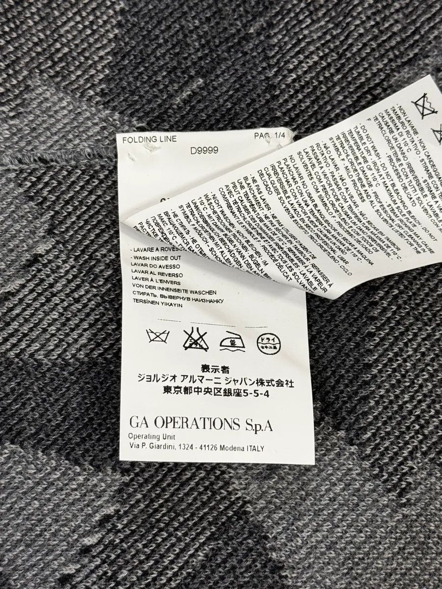 Emporio Armani 2010s Emporio Armani Geometrical Grey & Black Wool Blazer Jacket Size 44R - 10 Thumbnail