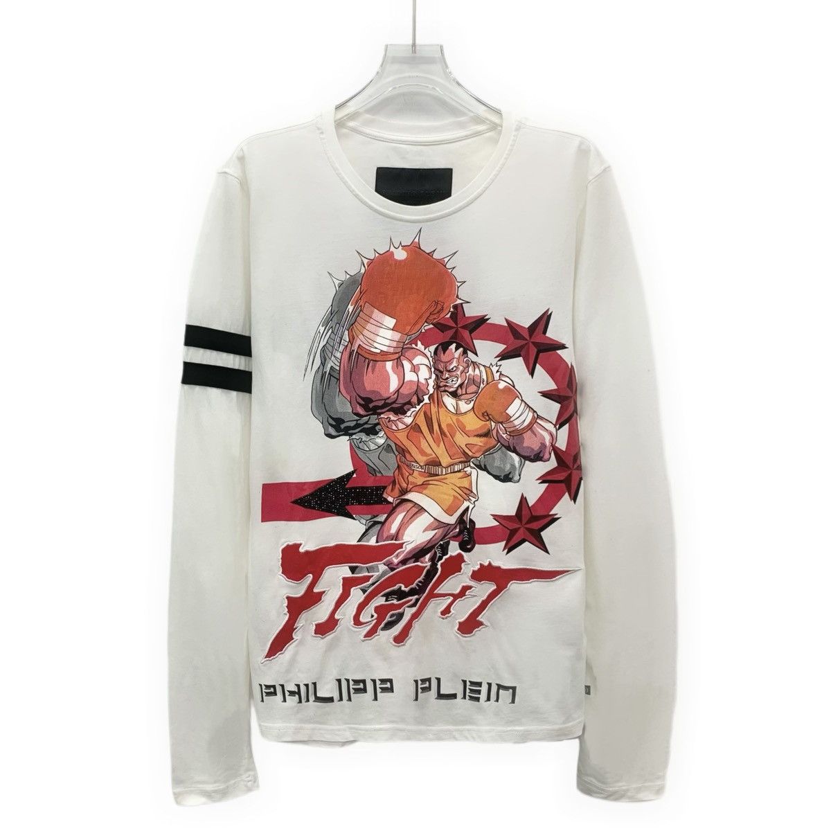 Philipp Plein Philipp Plein White Cartoon Print Long Sleeve T-Shirt K26Wx Size US M / EU 48-50 / 2 - 1 Thumbnail