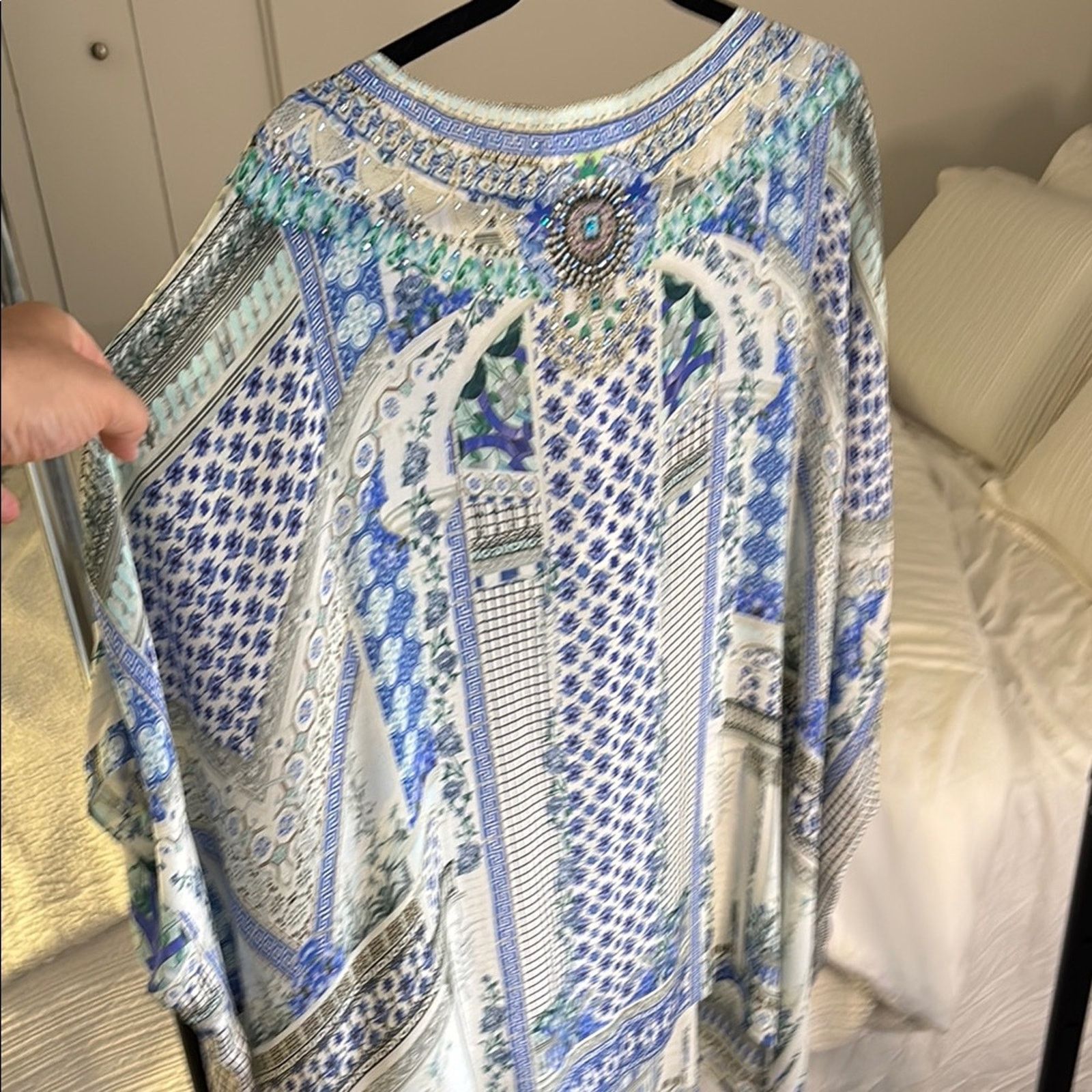 CAMILLA NWT Camilla Blue and White Patterned Dress One Size Size ONE SIZE - 5 Thumbnail