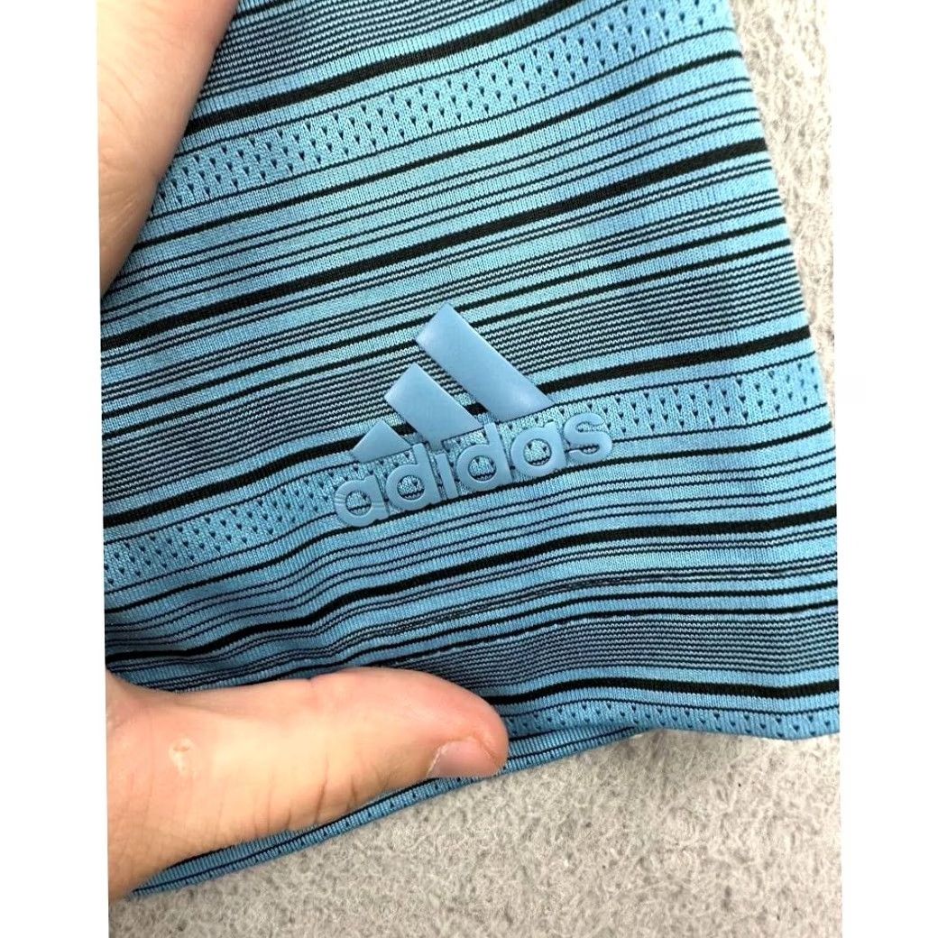 Adidas Adidas PrimeGreen Golf Polo Shirt Men Medium Blue Stripe Short Sleeve Collared Athletic Nike Size US M / EU 48-50 / 2 - 7 Thumbnail