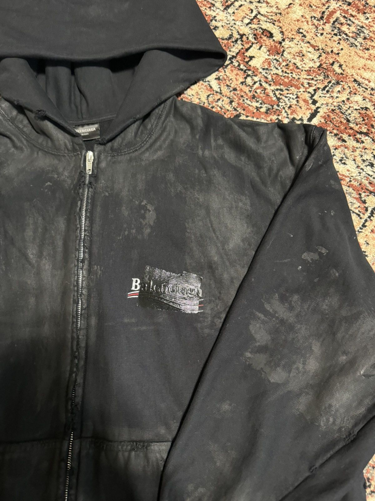 Balenciaga Balenciaga Gaffer Small Fit Zip Up Hoodie | Grailed