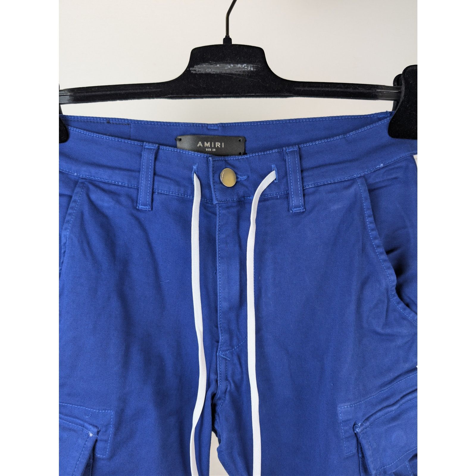Amiri o1rshd1 Stack Track Cargo Trousers Pants Royal Blue / White Size US 28 / EU 44 - 8 Thumbnail