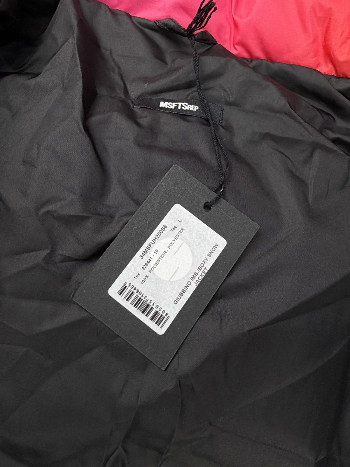 MSFTSrep Trippy Summer Rainbow Puffer Jacket Size L