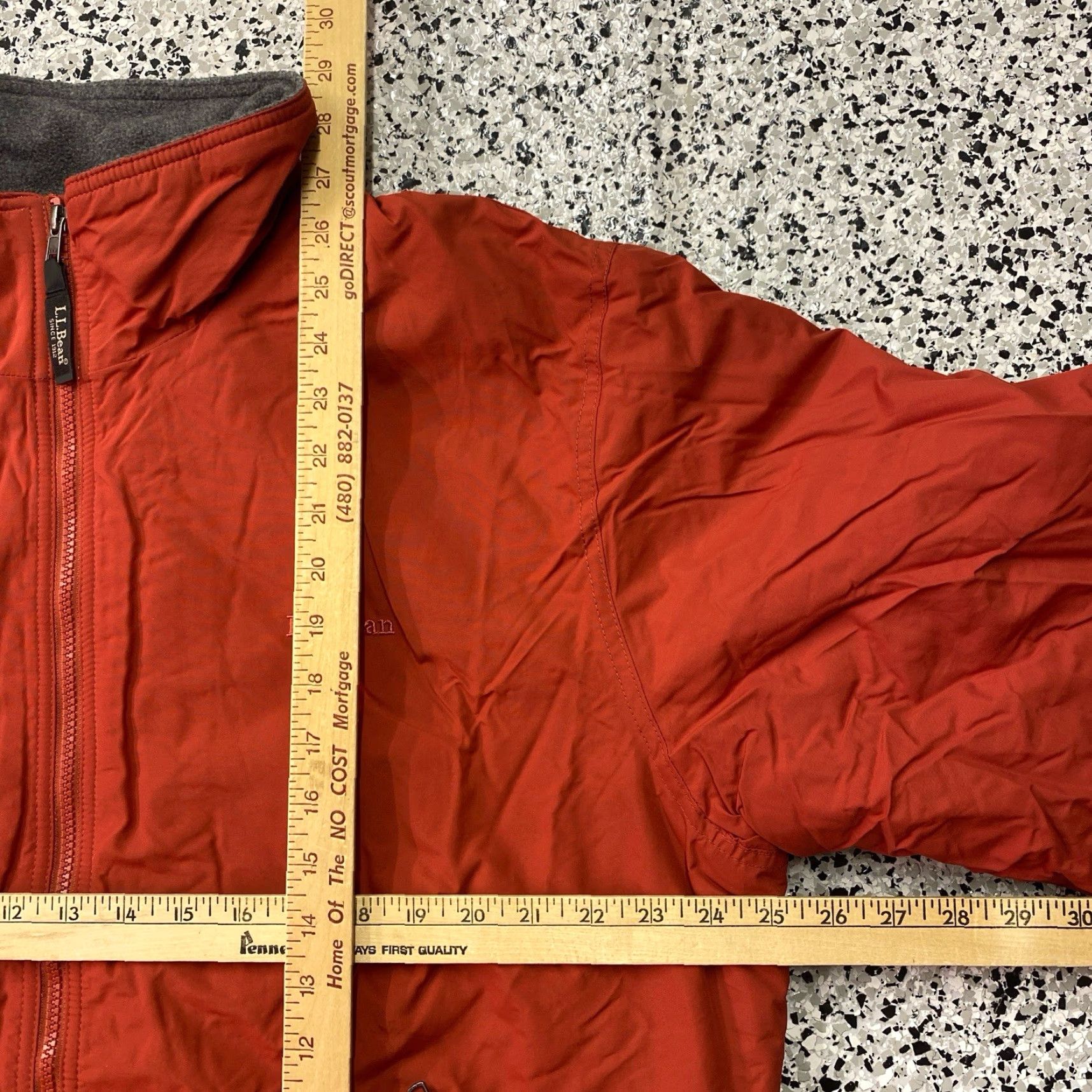 Vintage VINTAGE L.L. Bean Jacket Orange Fleece XL Bomber Jacket Mid-Length Zip Insulated Lined Pockets Men 90s Outdoor 80s Hiking Walking Size US XL / EU 56 / 4 - 3 Thumbnail