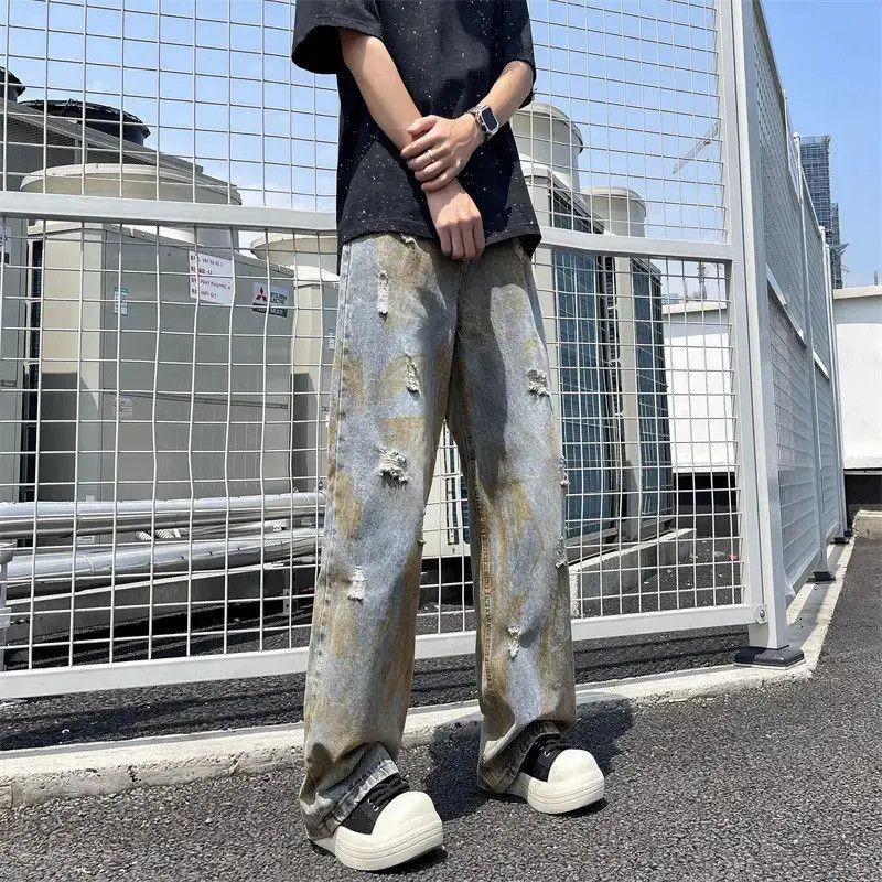 Japanese Brand Retro loose high street straight leg jeans Size US 32 / EU 48 - 1 Thumbnail