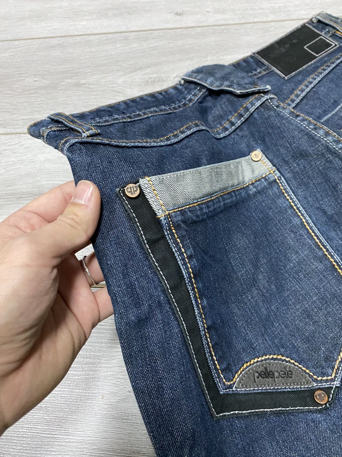 Pelle Pelle Pelle Pelle big logo PP wings vintage jeans pants Size US 34 / EU 50 - 7 Thumbnail