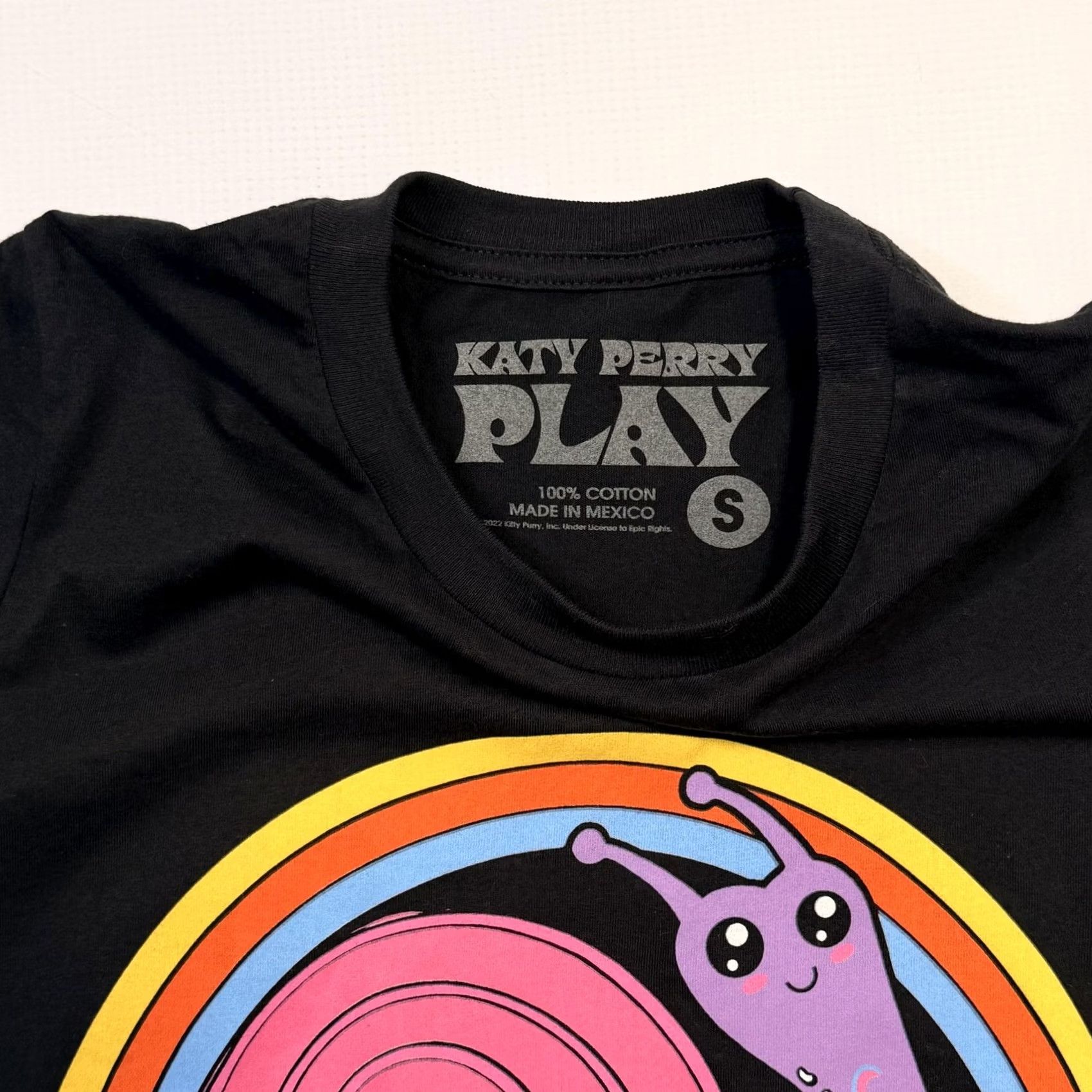 Sperry Katy Perry PLAY Shirt Womens Small Black Bon Appetit Snail Graphic Tee Top Size S / US 4 / IT 40 - 8 Thumbnail