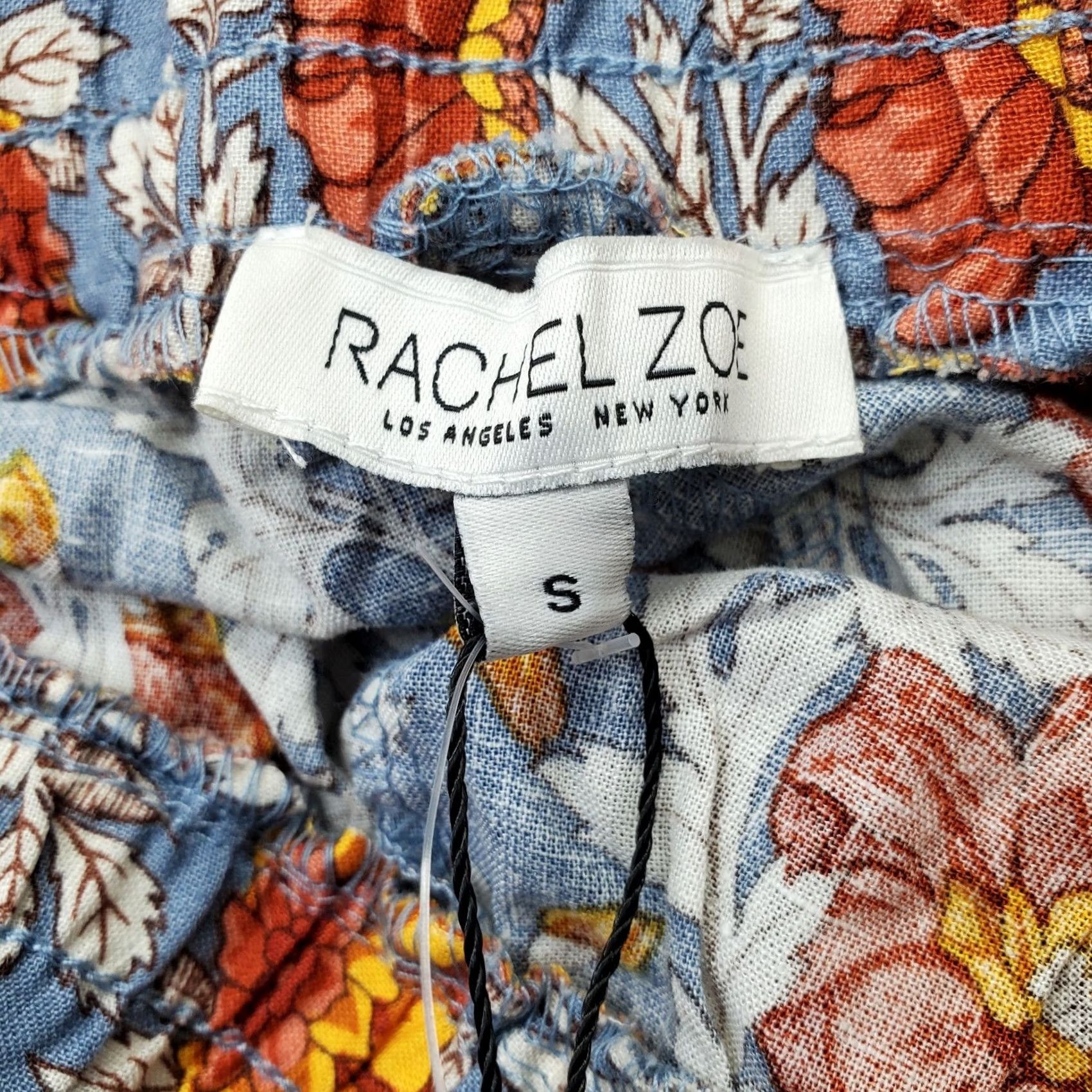 Rachel Zoe Rachel Zoe Paperbag Shorts Womens Small Multi Floral Linen Belted Waist Size 28" / US 6 / IT 42 - 6 Thumbnail