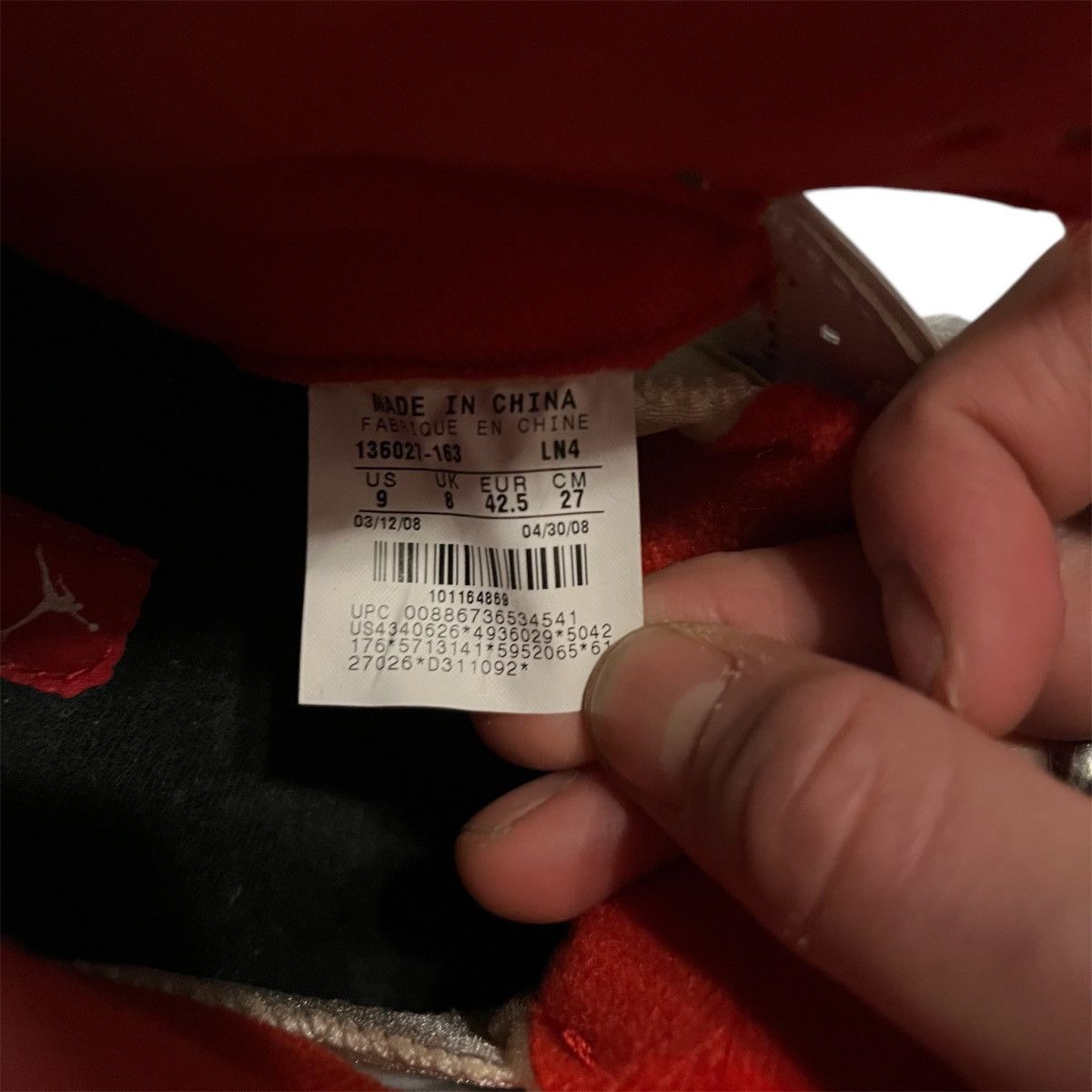 Jordan Brand Air Jordan 5 Fire Red 2008 Size US 9 / EU 42 - 6 Thumbnail