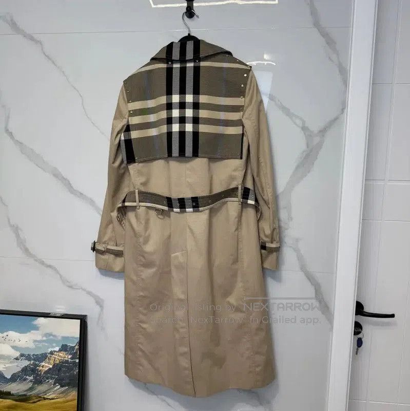 Burberry Burberry Khaki Cotton Print Long Coat for Men. Size US M / EU 48-50 / 2 - 2 Thumbnail
