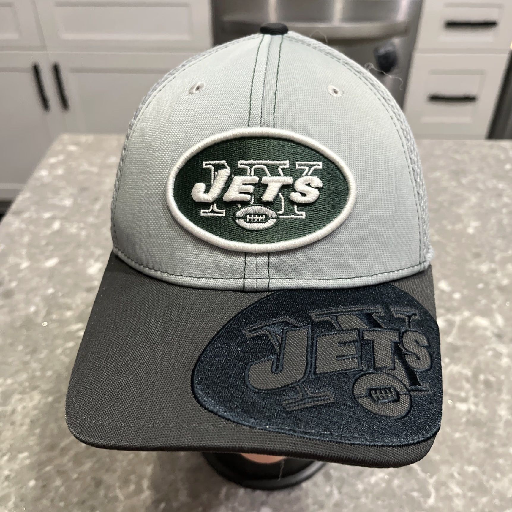 New Era New Era 3930 New York Jets Cap Hat Small/Medium Gray Men Cap Greens? Size ONE SIZE - 2 Thumbnail