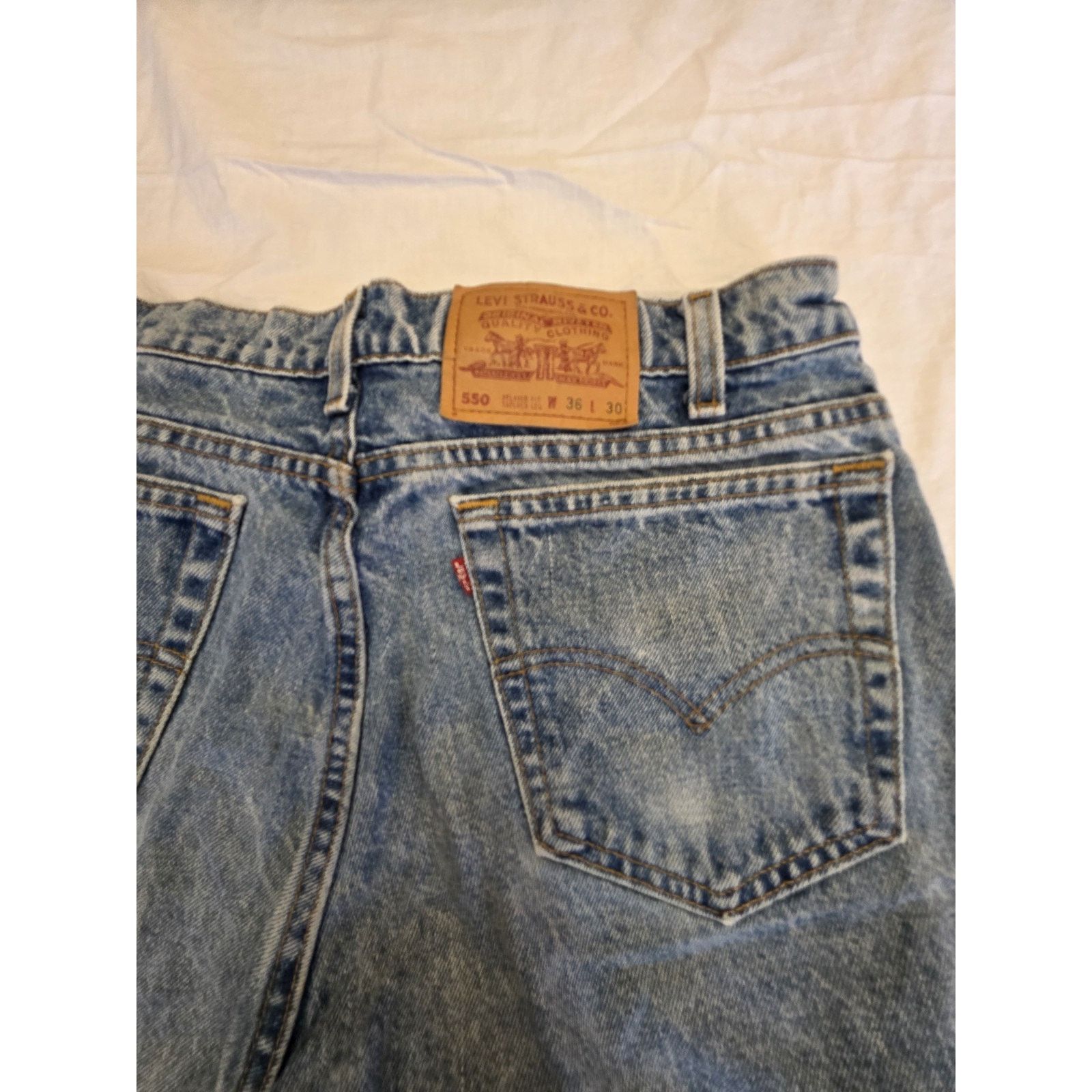 Levi's Levis 550 Men's 90's Vintage Blue Size 36x30 Jeans Size US 36 / EU 52 - 9 Thumbnail