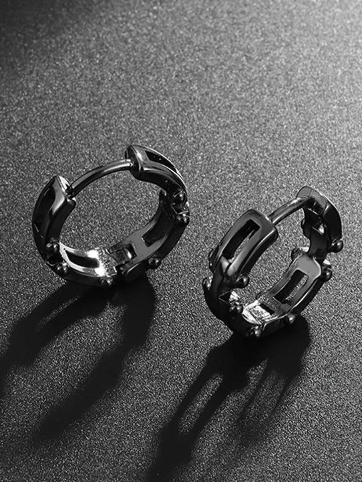 Jewelry × Vintage Fashion Simple Round Irregular Geometric Hoop Earrings Size ONE SIZE - 2 Thumbnail