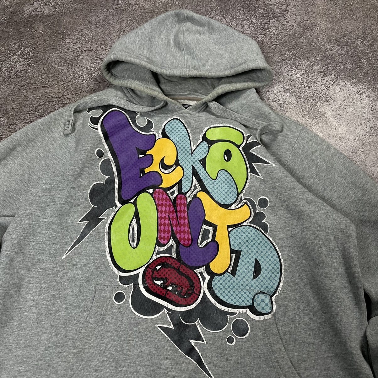 Vintage Vintage Y2K Ecko Graphic Hoodie Skate Streetwear Grey Slim S Size US S / EU 44-46 / 1 - 2 Thumbnail