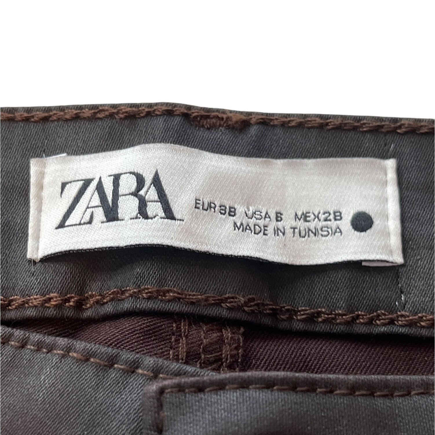 Zara Zara Womens The Dreed Flare Pants Size 8 Black Cotton Blend Size 30" / US 8 / IT 44 - 3 Thumbnail