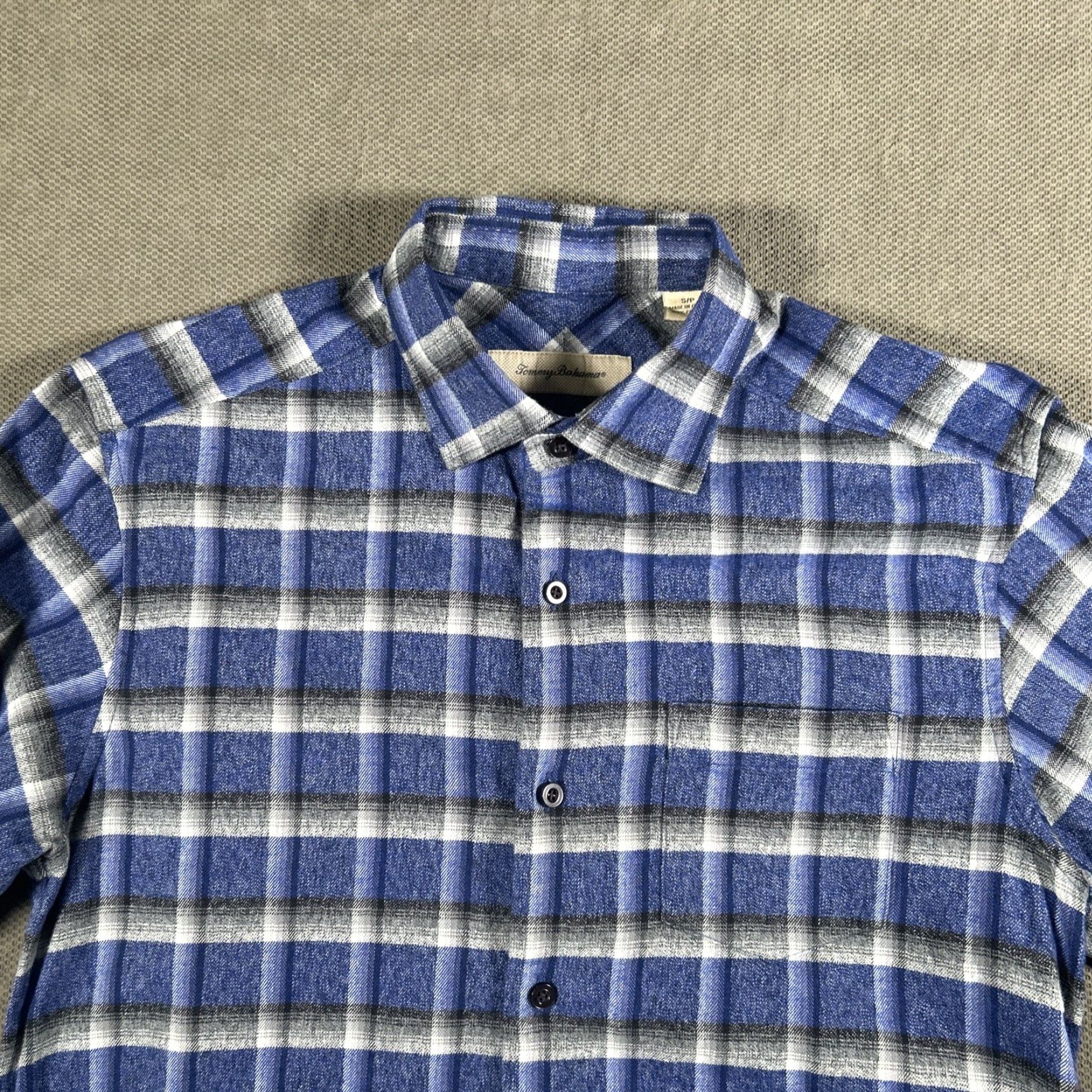 Tommy Bahama Tommy Bahama Long Sleeve Shirt Men S Blue Plaid Flannel Button Up Size US S / EU 44-46 / 1 - 2 Thumbnail