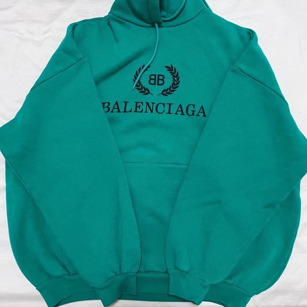 Balenciaga balenciaga turquoise logo hoodie sweatshirt Size US M / EU 48-50 / 2 - 1 Thumbnail