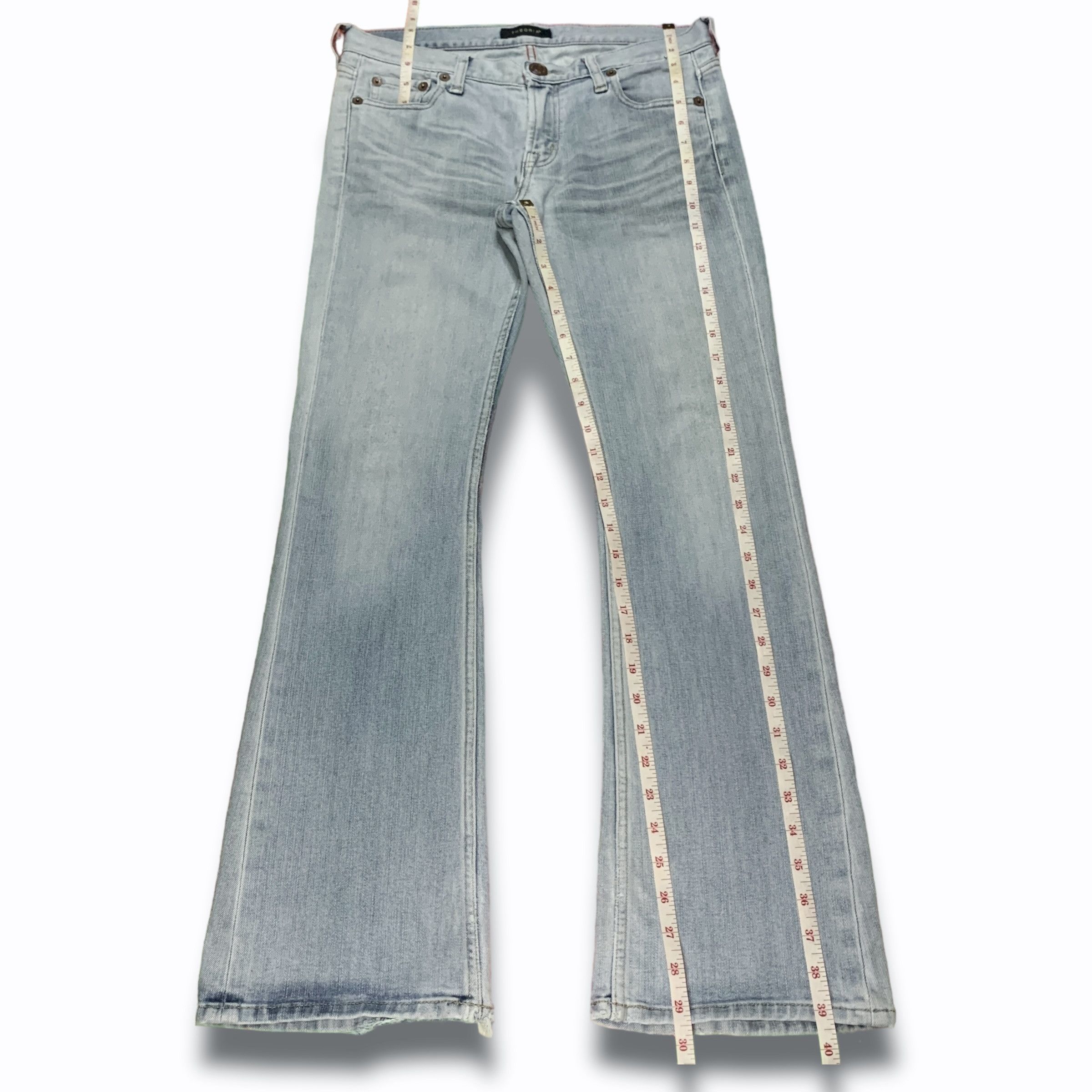 Japanese Brand Vintage Japanese Brand Light Wash Distressed Flare Jeans Size US 32 / EU 48 - 9 Thumbnail