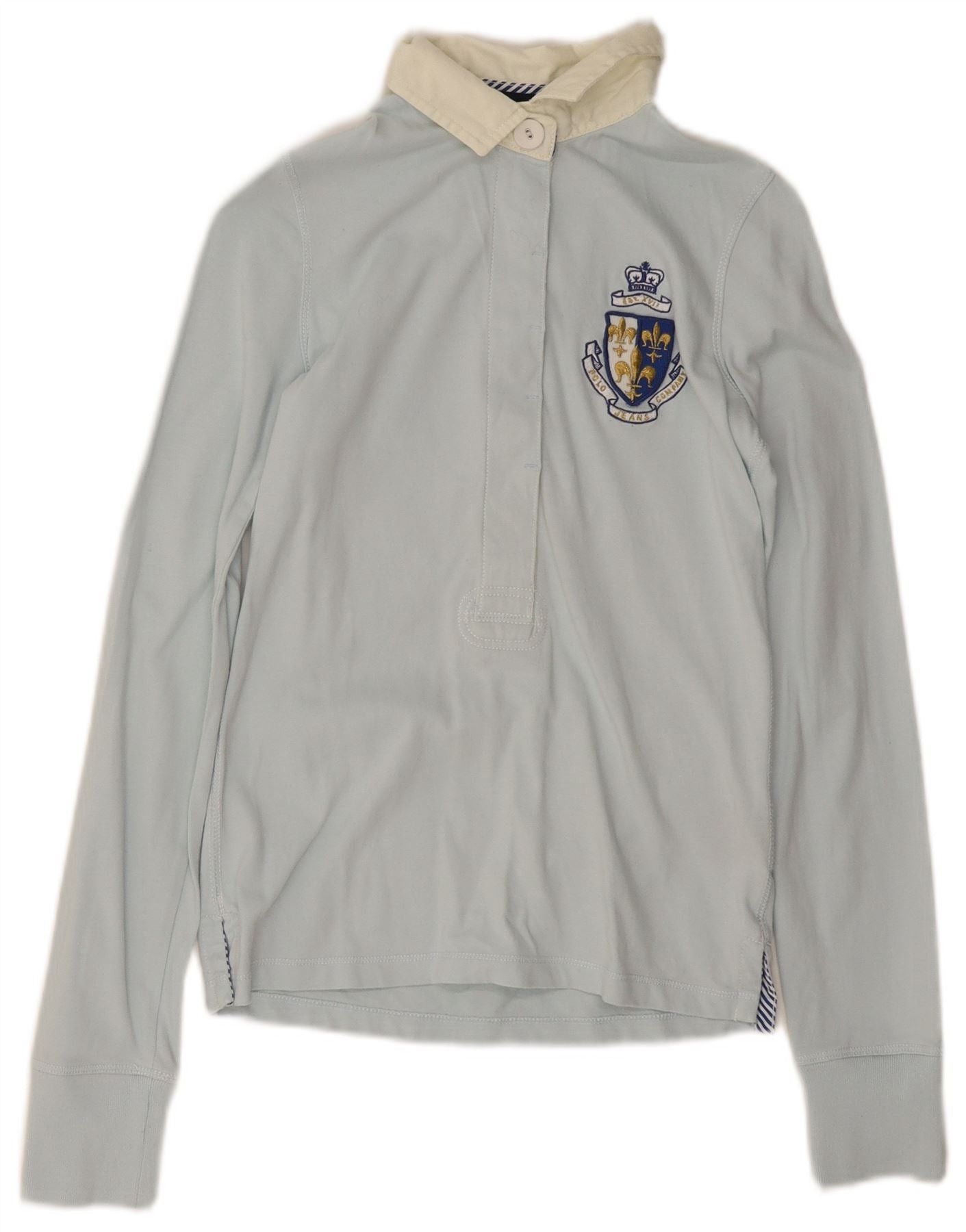 Polo Ralph Lauren Womens Long Sleeve Rugby Polo Shirt UK 6 XS Blue Cotton Size XXS / US 00 / IT 34 - 1 Thumbnail