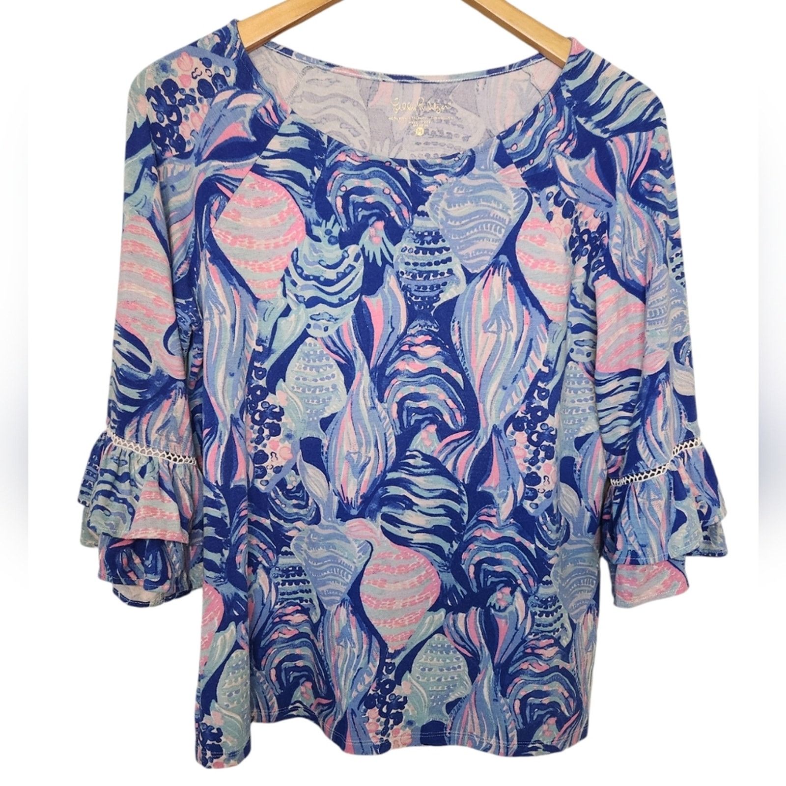 Lilly Pulitzer Lilly Pulitzer Laddie Top in Twilight Blue Medium Size M / US 6-8 / IT 42-44 - 2 Thumbnail