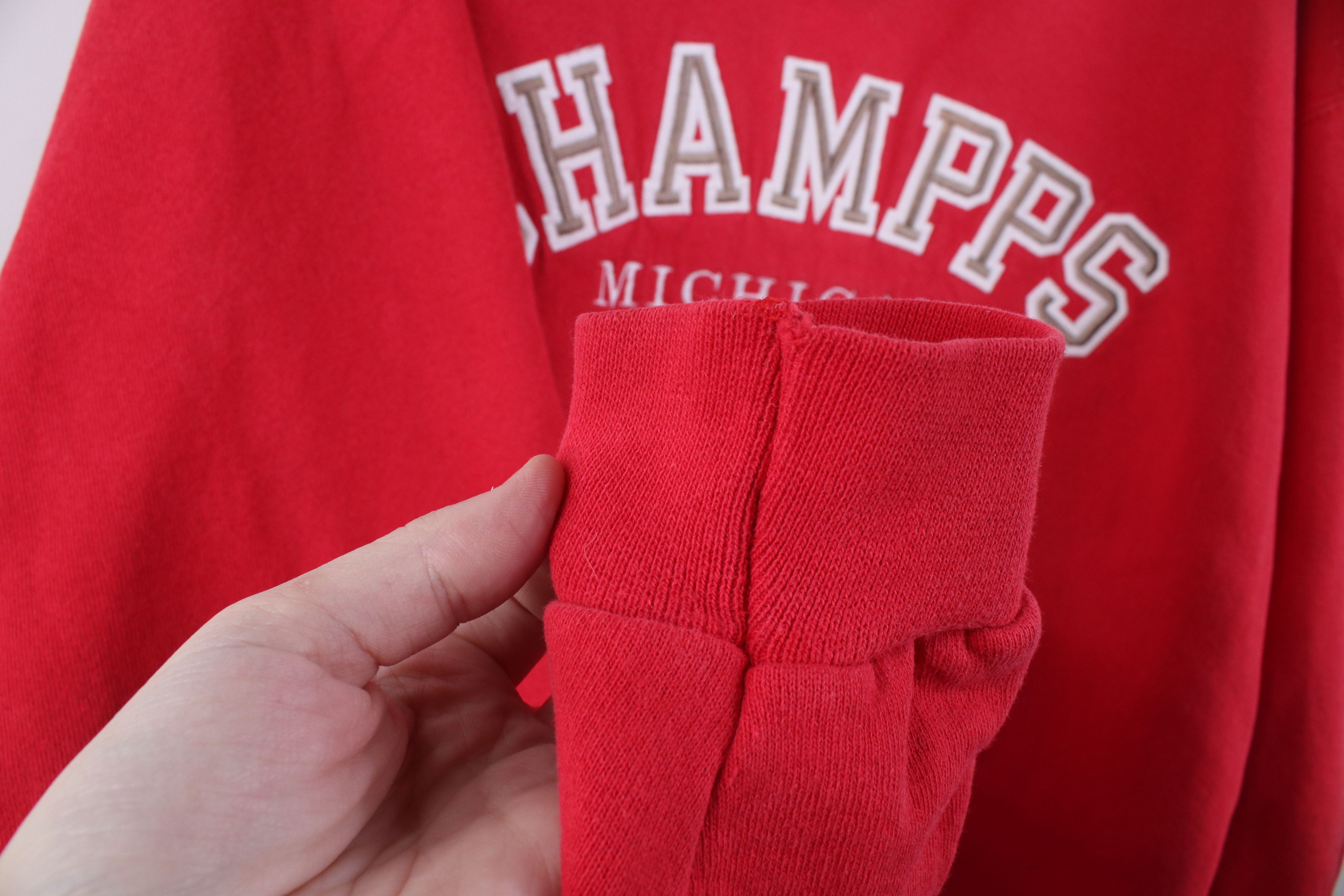 Vintage Vintage 90s Champps Michigan Crewneck Sweatshirt Red USA Size US XL / EU 56 / 4 - 8 Thumbnail