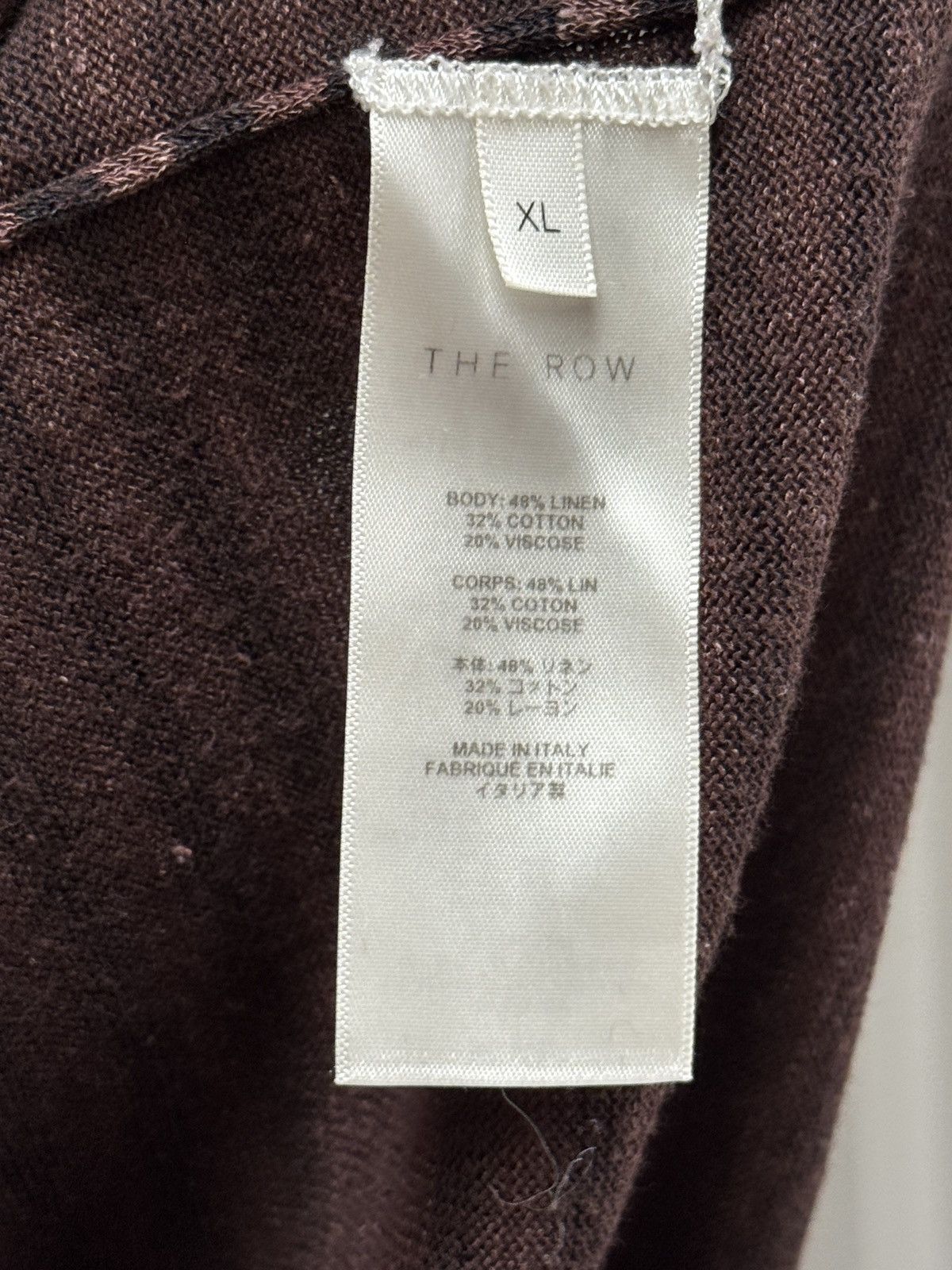The Row The Row Lillard Striped Brown Black Lightweight Knit XL Size US XL / EU 56 / 4 - 12 Thumbnail