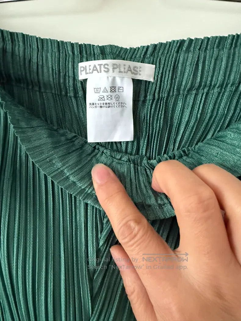 Issey Miyake Issey Miyake size:3 Green Pleated Pants Size 31" - 4 Thumbnail