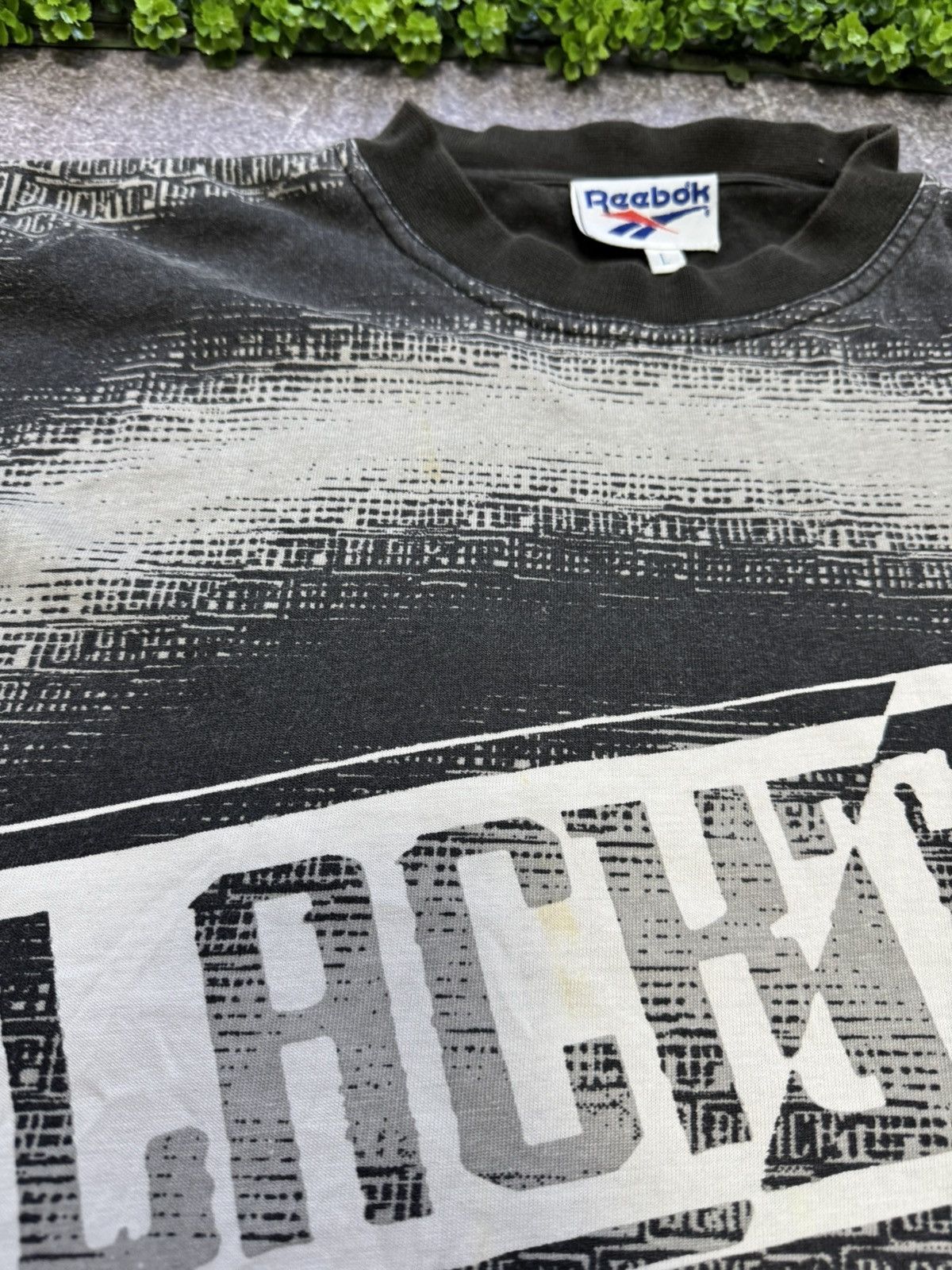 Reebok Reebok Vintage 90s Reebok Blacktop Over Print Shirt Adult XL Size US L / EU 52-54 / 3 - 10 Thumbnail