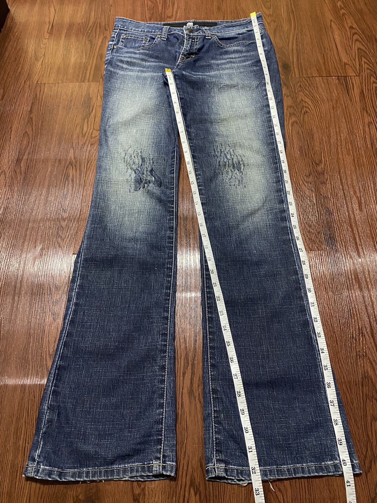 CLOSED × Marithe + Francois Girbaud Vintage Marithe Francois Girbaud Flare Distressed Jeans Size US 28 / EU 44 - 13 Thumbnail