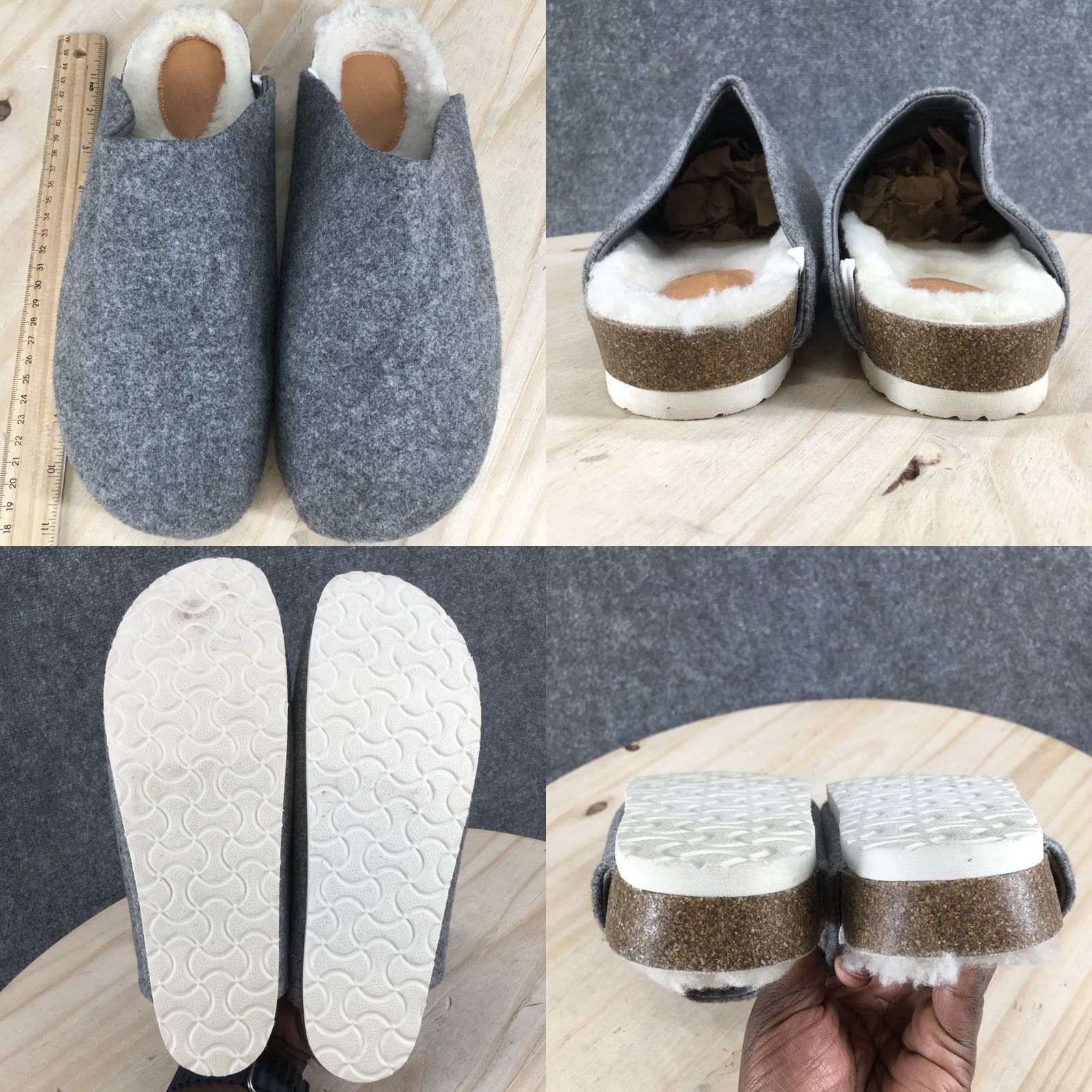 Vintage Universal Thread Sandals Womens 11 Bev Slip-On Lined Mule Slippers Gray Casual Shoes Size US 11 / IT 41 - 8 Thumbnail