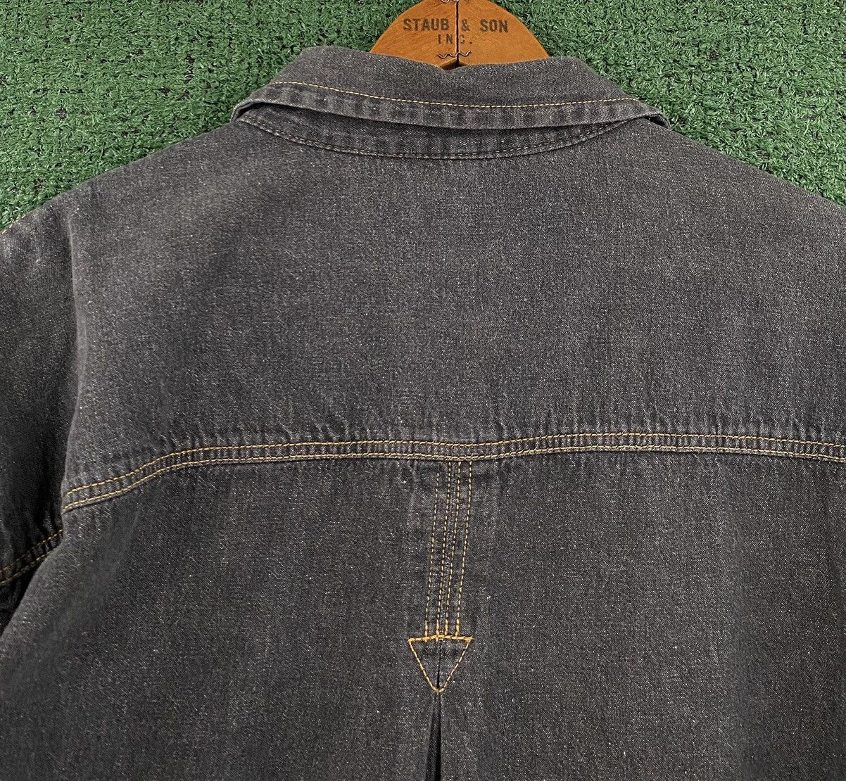 Vintage Vintage 90’s Workers Union Black Denim Snap Shirt Mens Large Size US L / EU 52-54 / 3 - 7 Thumbnail