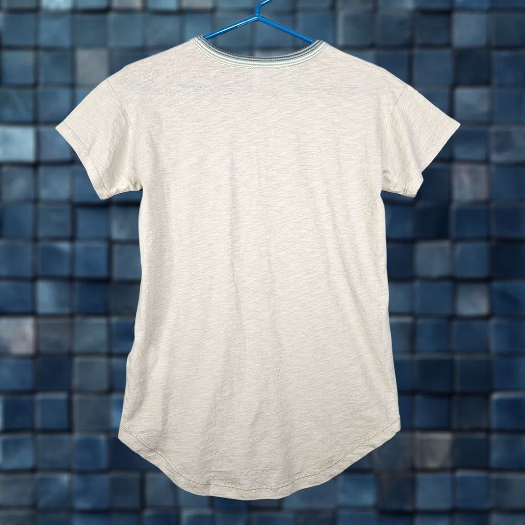 Madewell Madewell Women's Short Sleeve T-Shirt Beige 2XS Regular Cotton Blend Round Neck Pullover Casual New Size XXS / US 00 / IT 34 - 1 Thumbnail